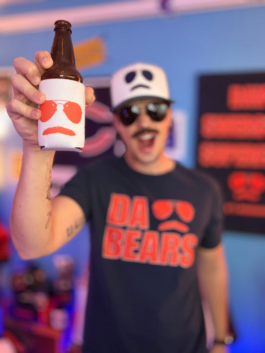 Swerski Stache and Shades Logo Can cooler - Orange