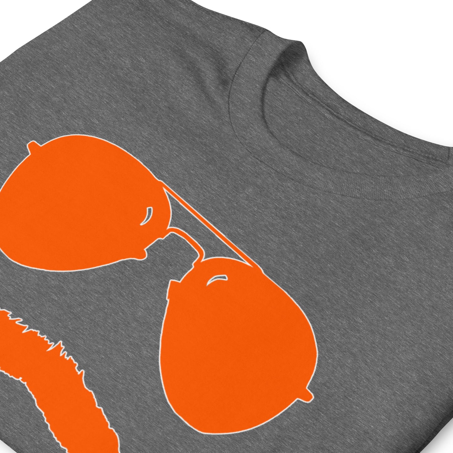 Swerski Stache and Shades Logo Short-Sleeve Unisex T-Shirt - with Orange & White Logo