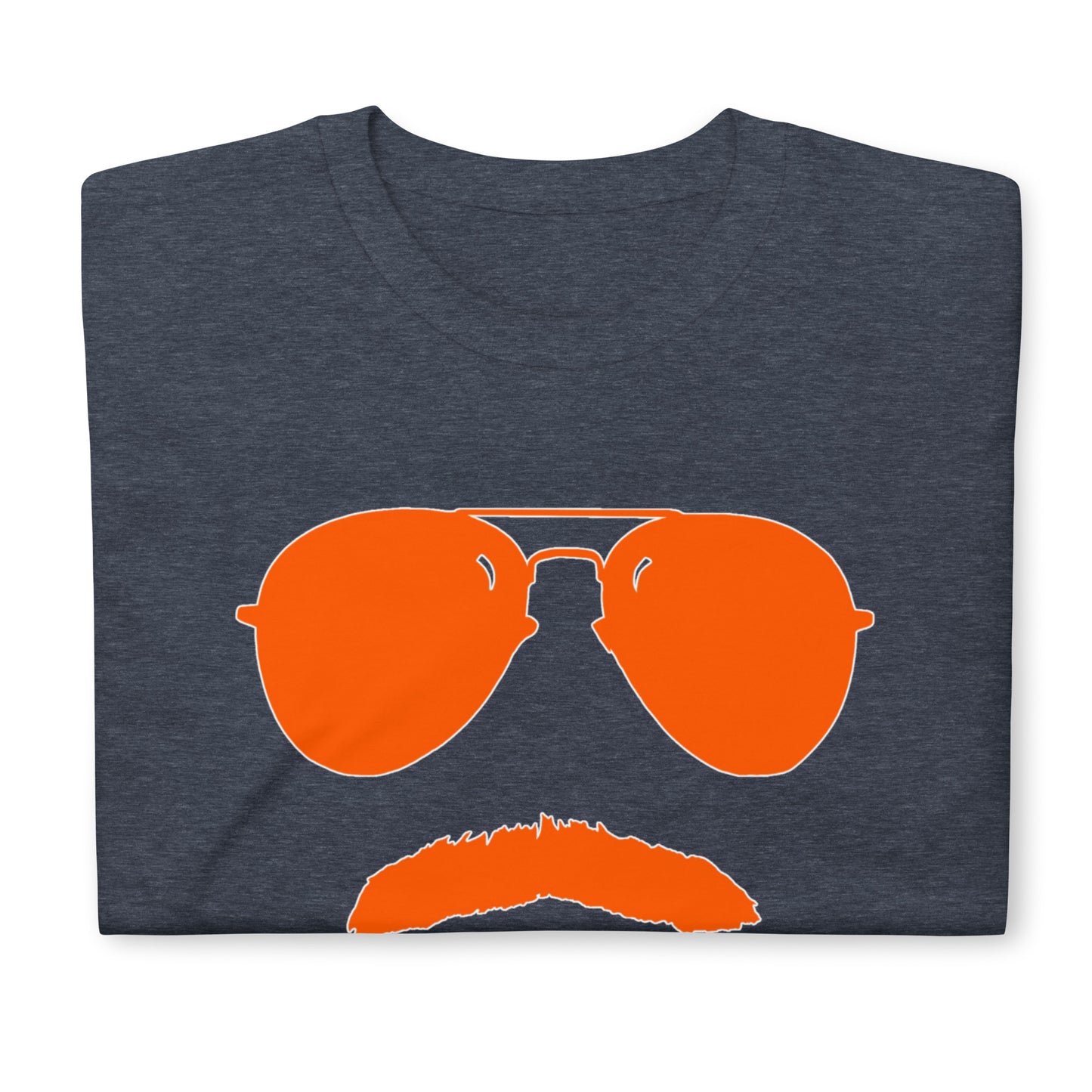 Swerski Stache and Shades Logo Short-Sleeve Unisex T-Shirt - with Orange & White Logo