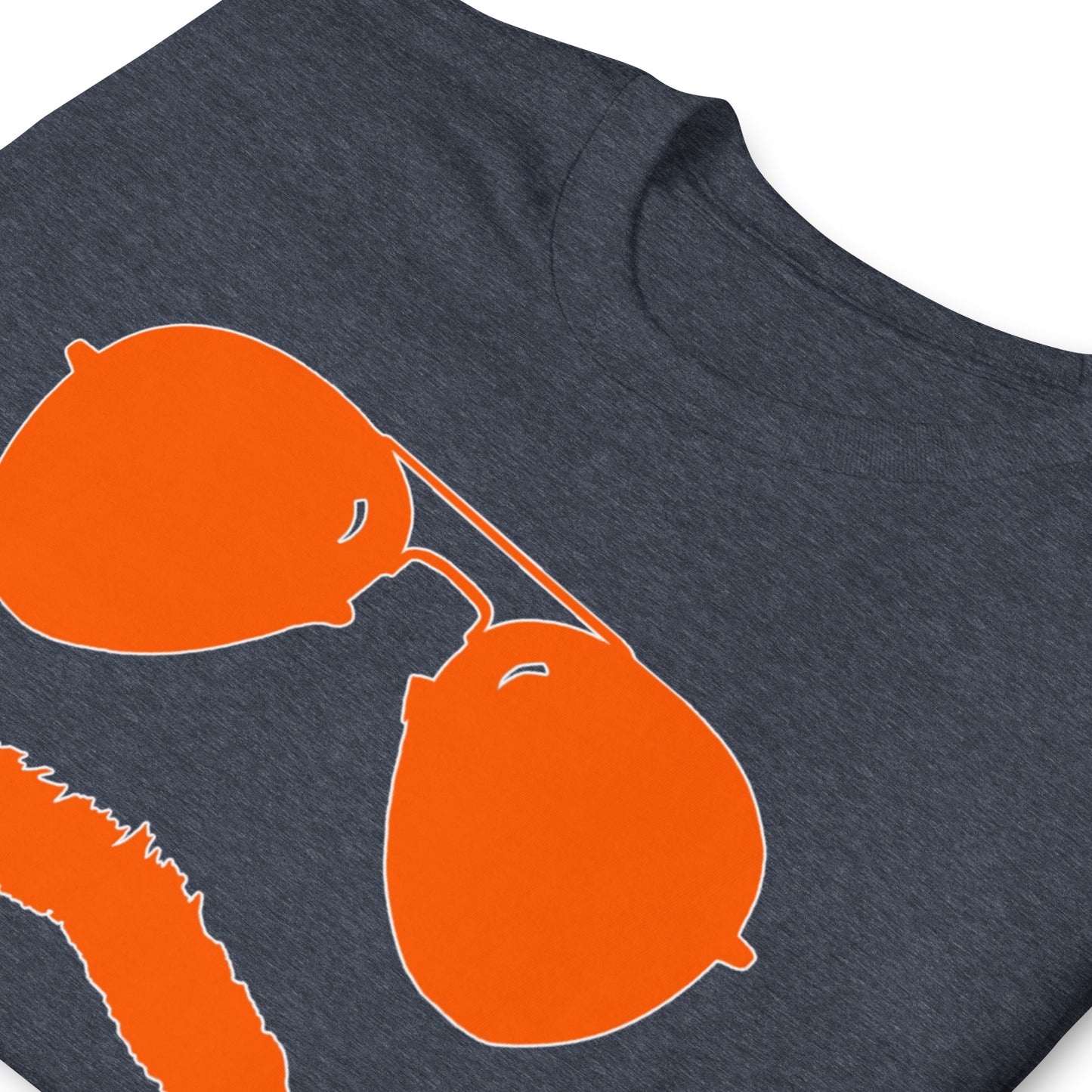 Swerski Stache and Shades Logo Short-Sleeve Unisex T-Shirt - with Orange & White Logo