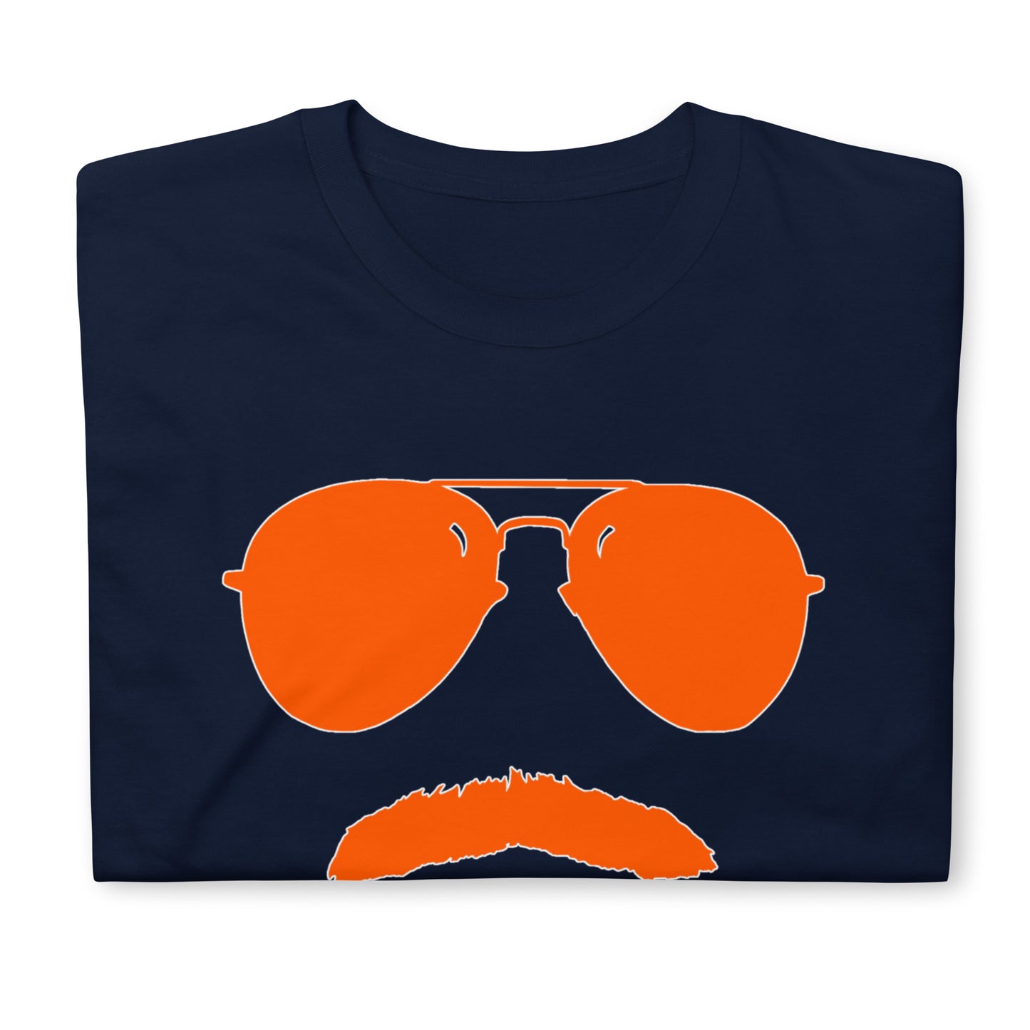 Swerski Stache and Shades Logo Short-Sleeve Unisex T-Shirt - with Orange & White Logo