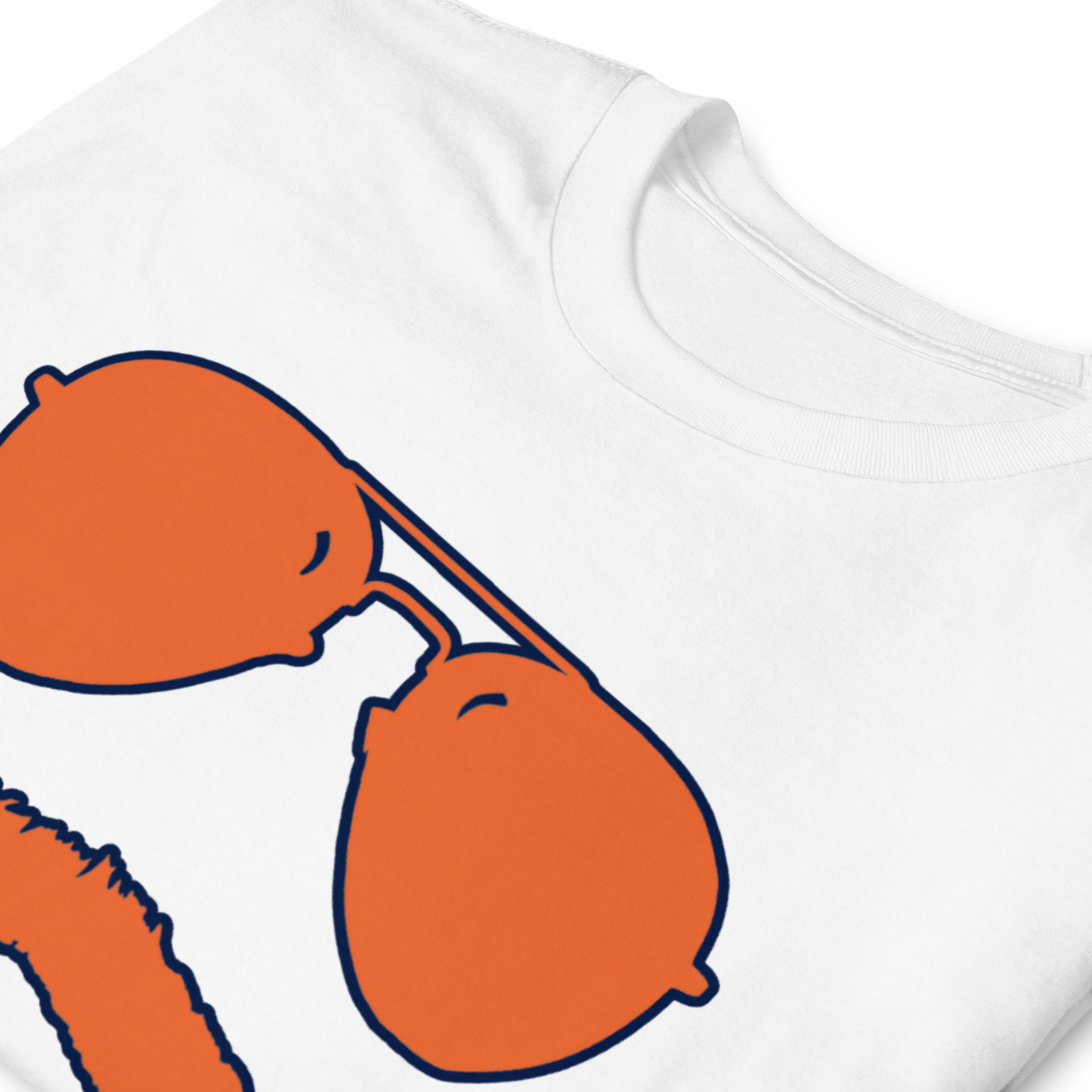 Swerski 34 Short-Sleeve Unisex T-Shirt - White with Orange/Navy