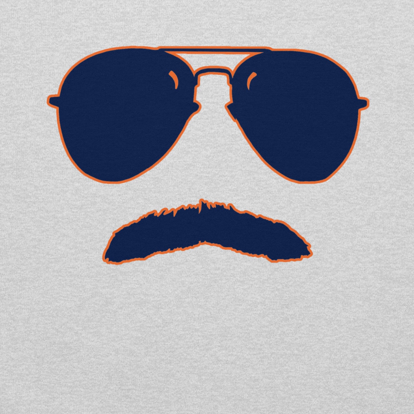 Swerski Stache and Shades Logo Unisex Hoodie - with Navy/Orange Logo