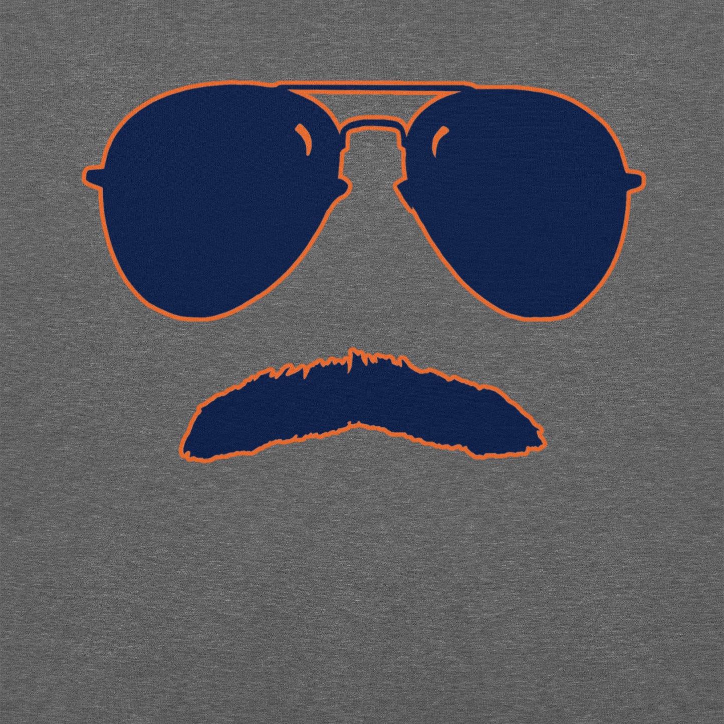 Swerski Stache and Shades Logo Unisex Hoodie - with Navy/Orange Logo