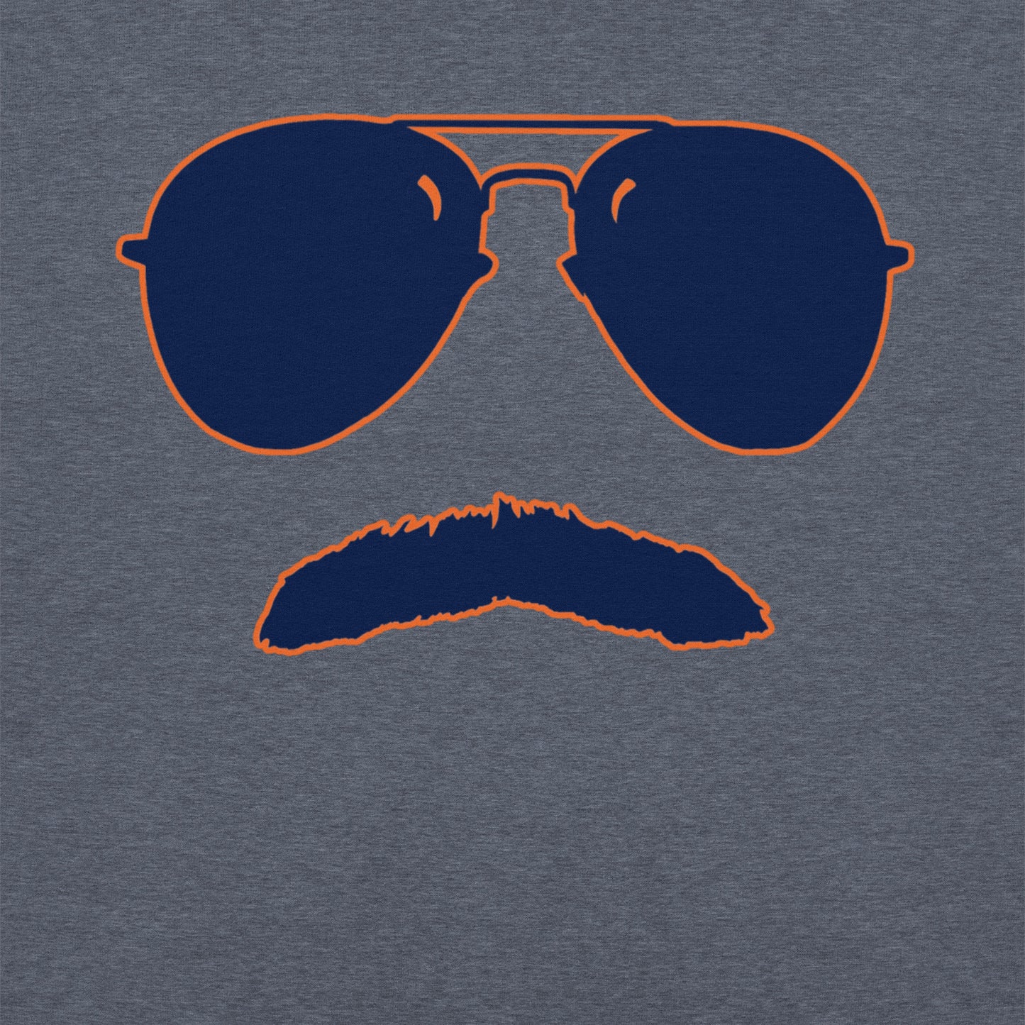 Swerski Stache and Shades Logo Unisex Hoodie - with Navy/Orange Logo