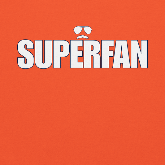 Swerski Superfan Unisex Hoodie - Orange with White/Navy