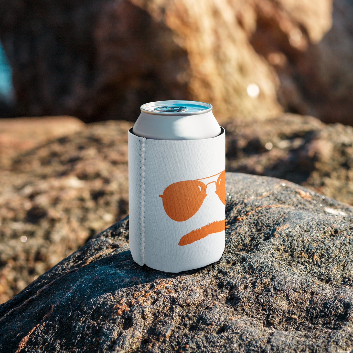 Swerski Stache and Shades Logo Can cooler - Orange