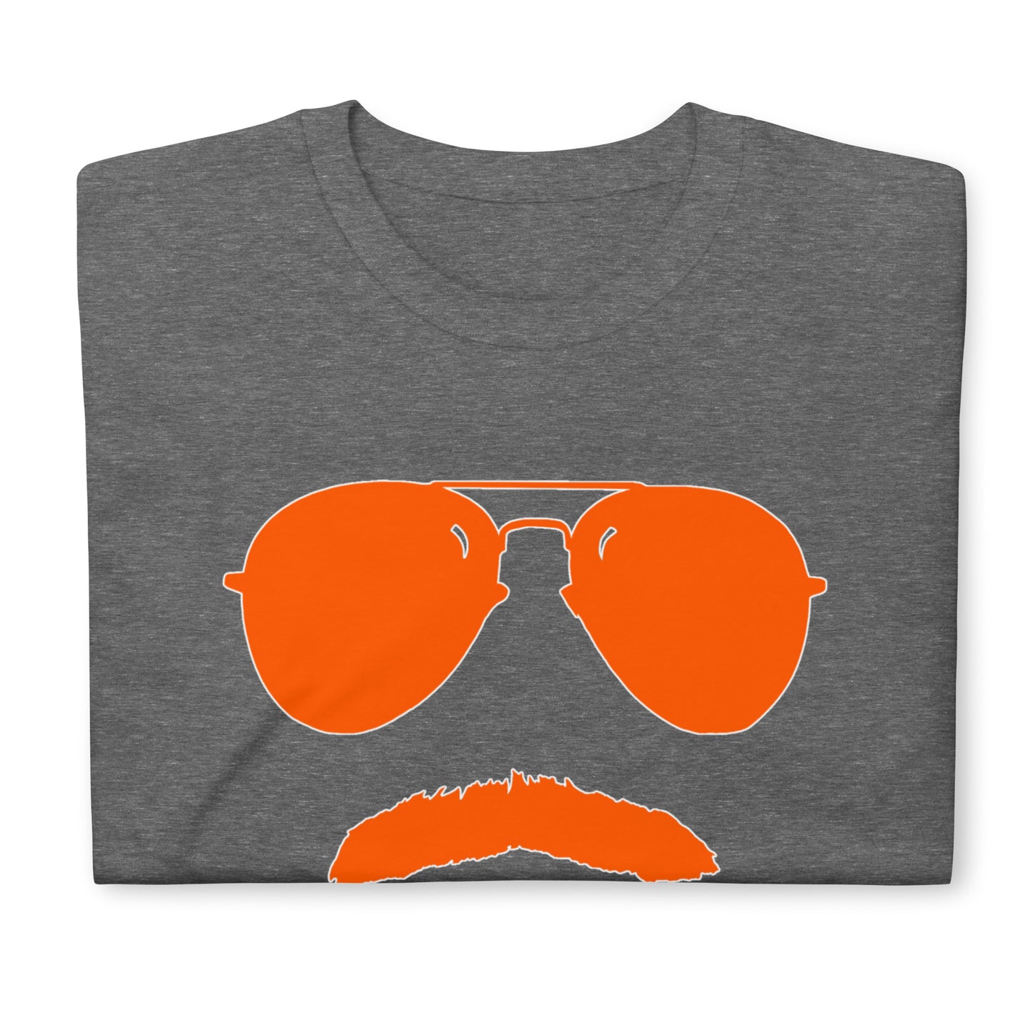 Swerski Stache and Shades Logo Short-Sleeve Unisex T-Shirt - with Orange & White Logo