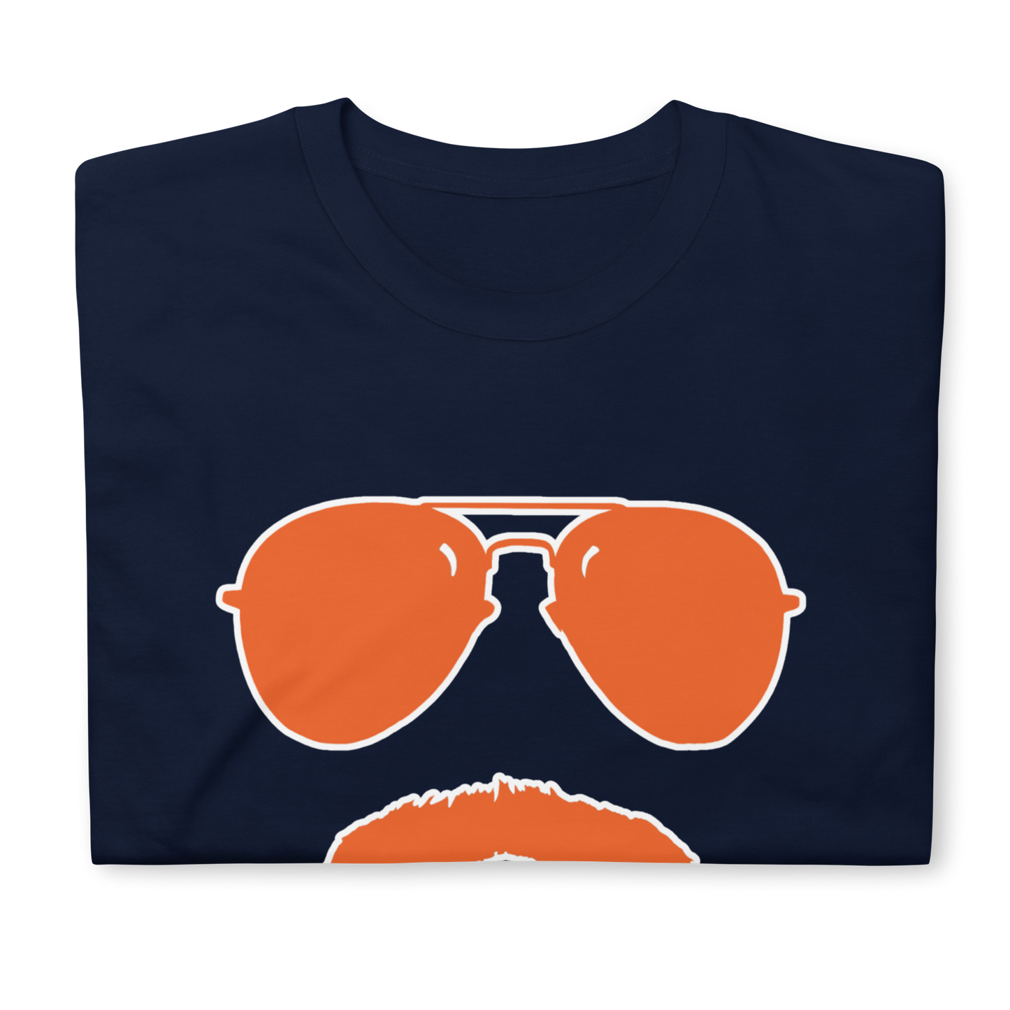 Swerski Stache and Shades Logo T-Shirt - New Navy with Orange/White Logo