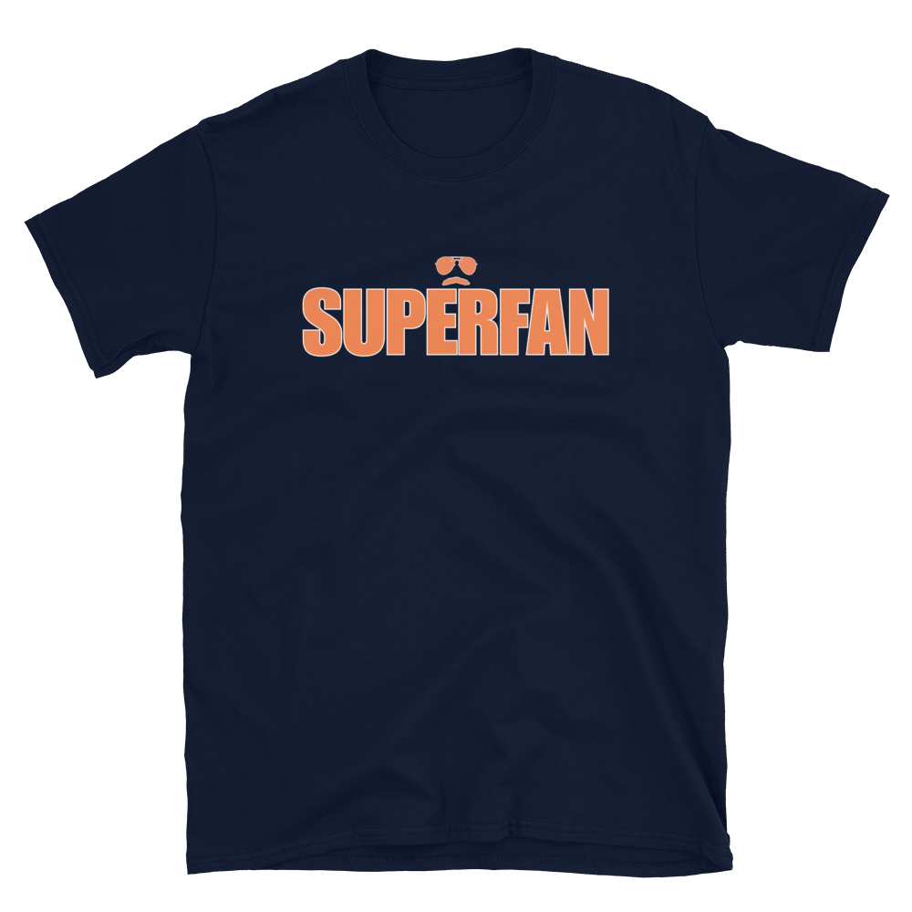 Swerski Superfan Short-Sleeve Unisex T-Shirt - Navy with Orange/White