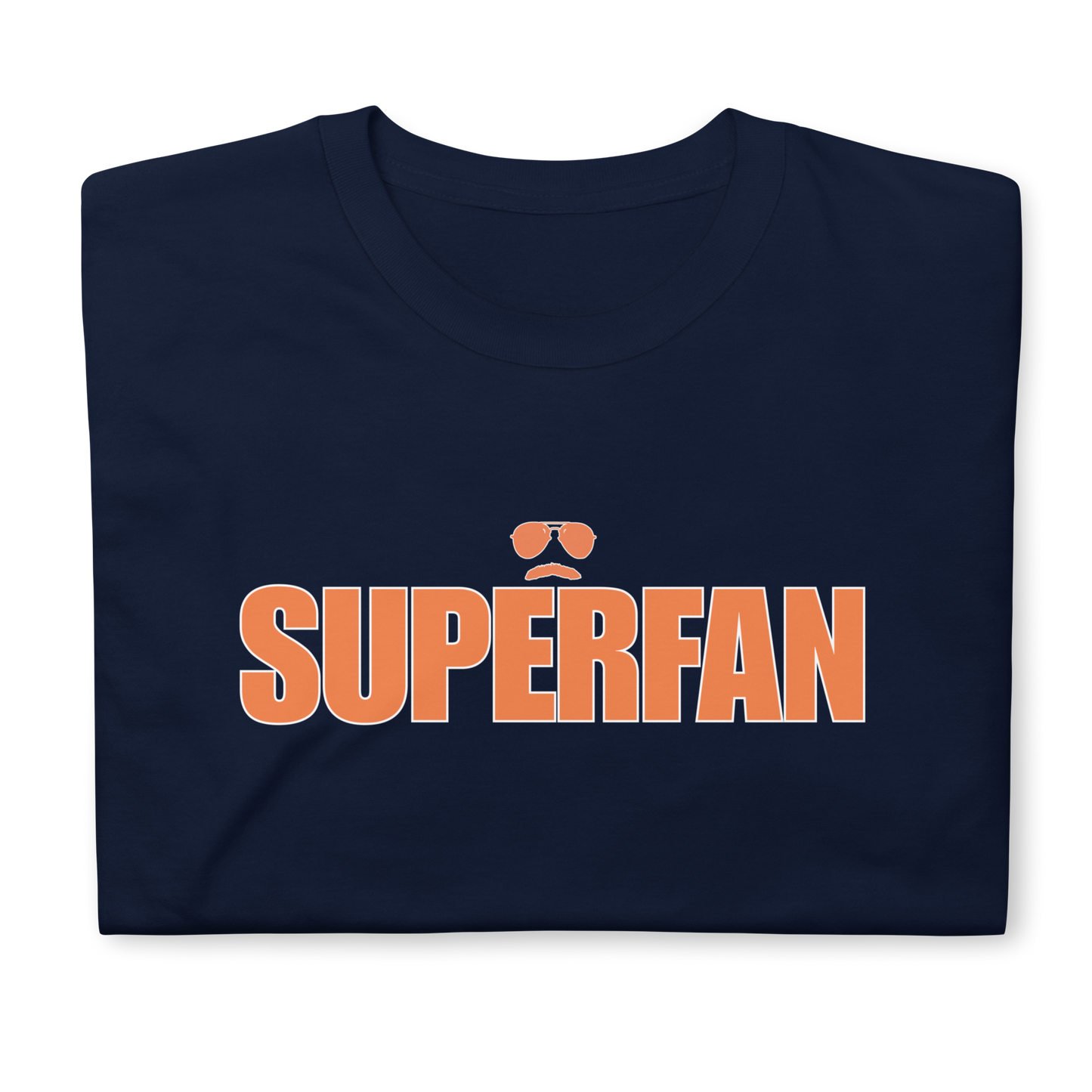 Swerski Superfan Short-Sleeve Unisex T-Shirt - Navy with Orange/White