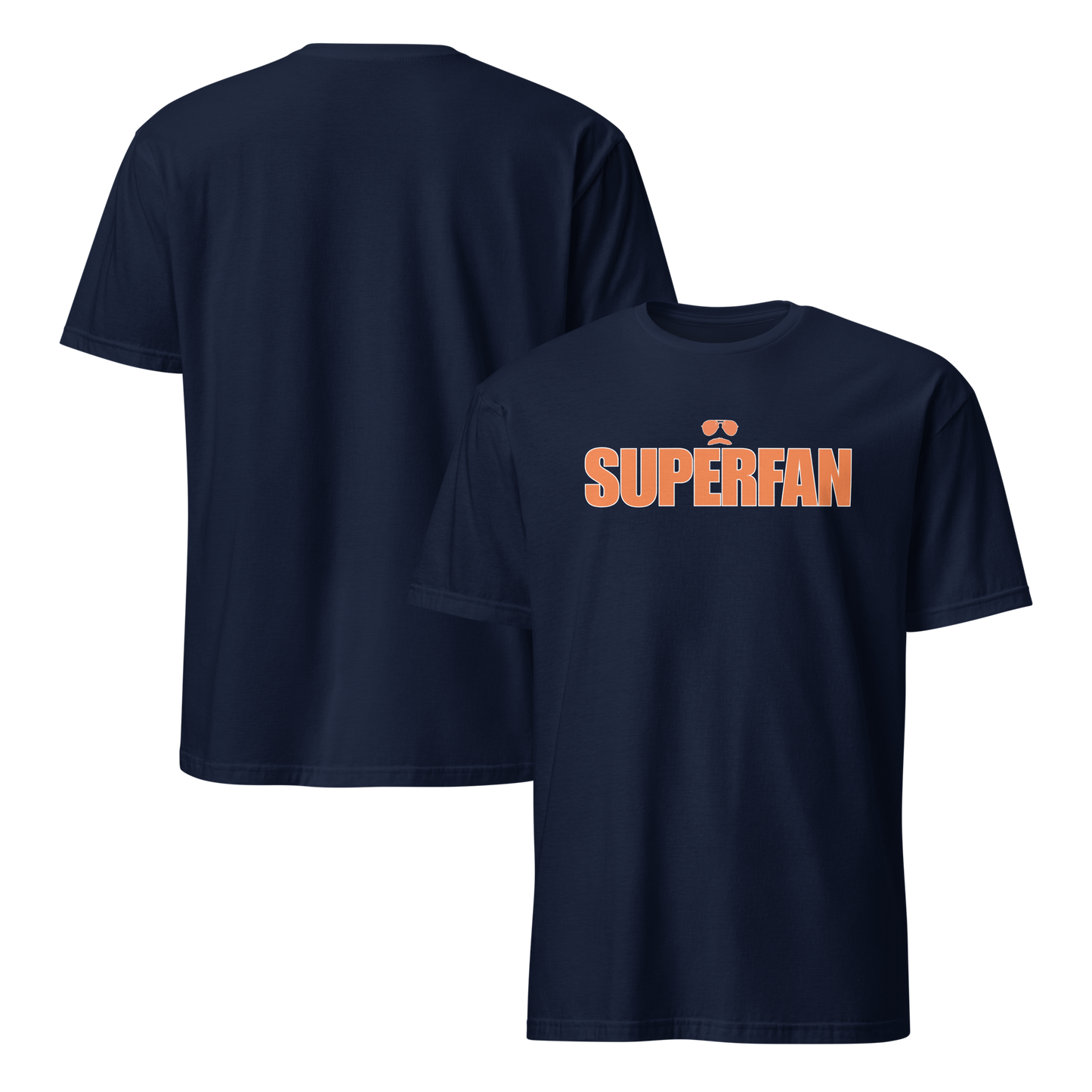Swerski Superfan Short-Sleeve Unisex T-Shirt - Navy with Orange/White