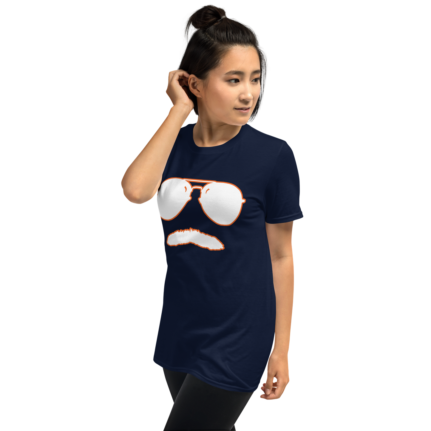 Swerski 34 Short-Sleeve Unisex T-Shirt - Navy with White/Orange