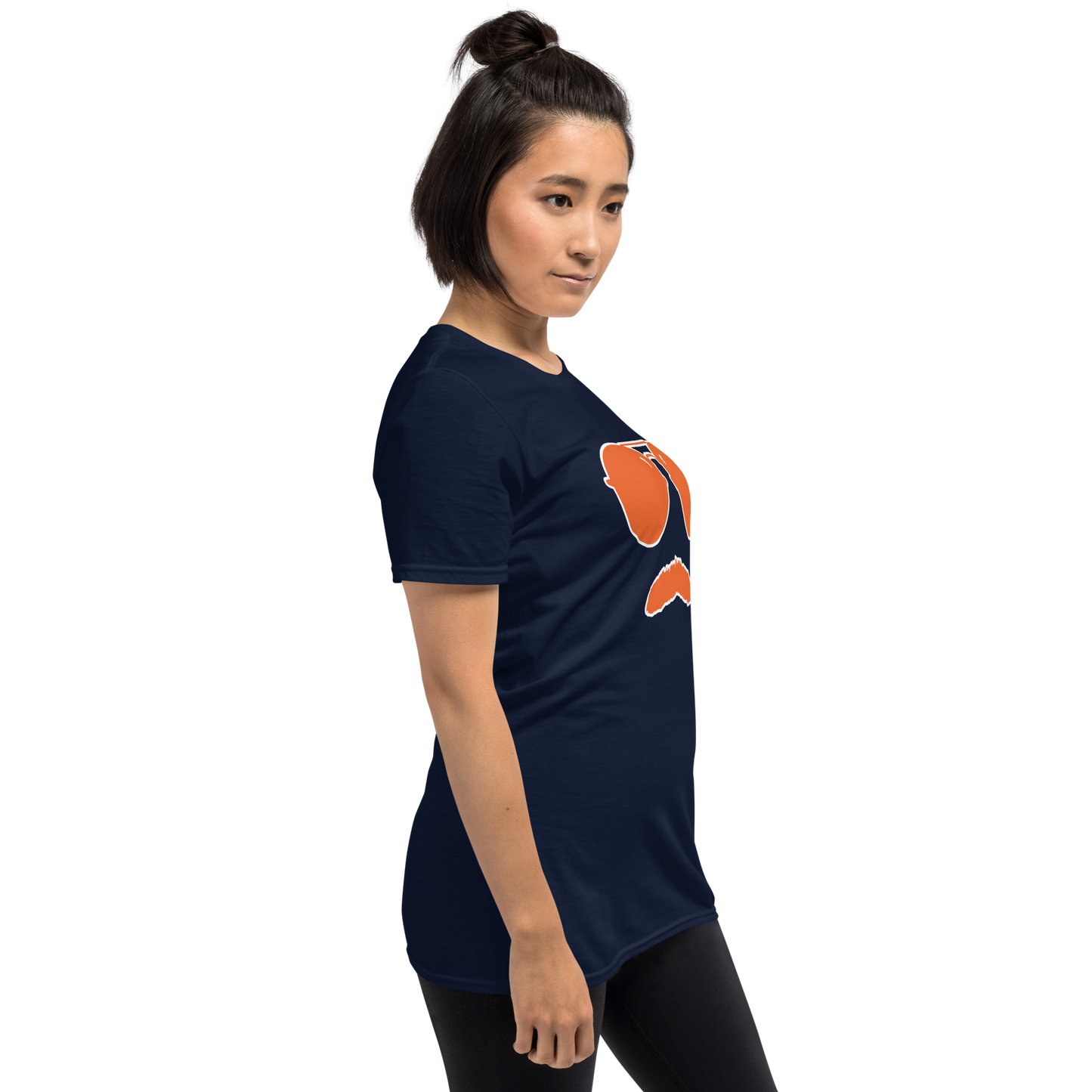 Swerski Stache and Shades Logo T-Shirt - New Navy with Orange/White Logo