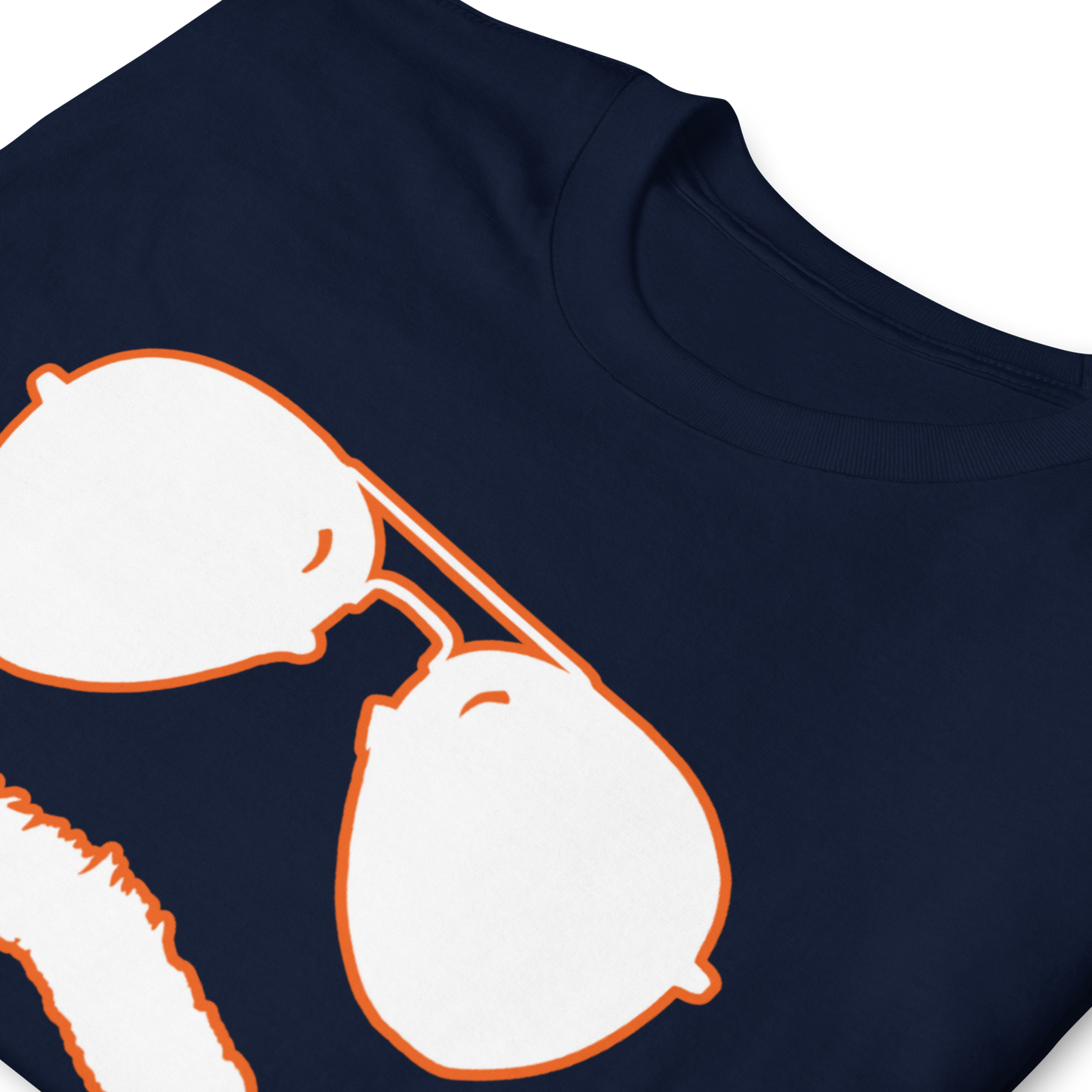 Swerski 34 Short-Sleeve Unisex T-Shirt - Navy with White/Orange