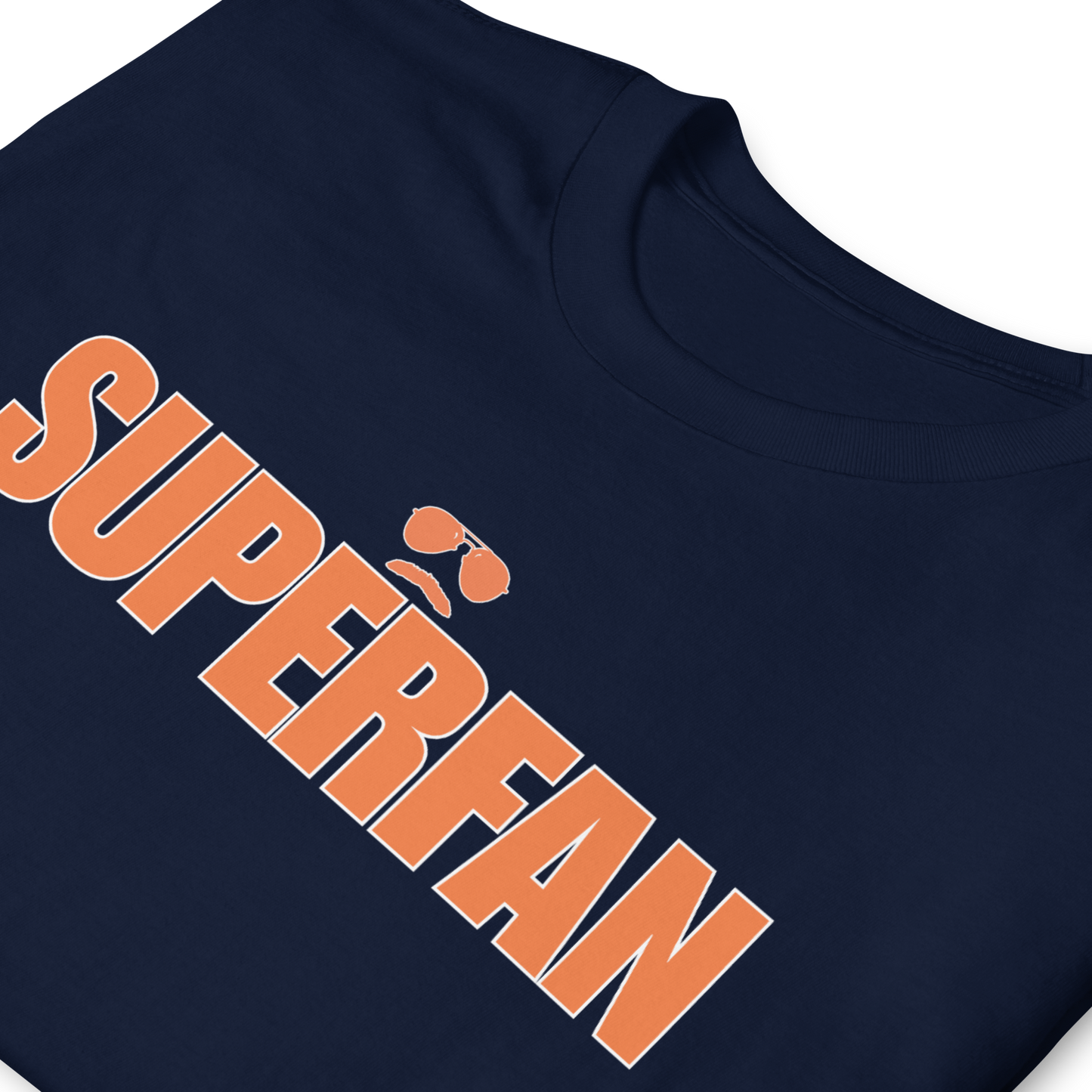 Swerski Superfan Short-Sleeve Unisex T-Shirt - Navy with Orange/White