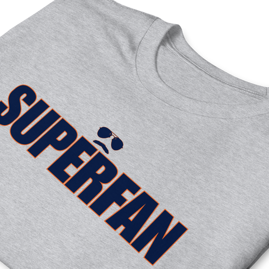 Swerski Superfan Short-Sleeve Unisex T-Shirt - Grey with Navy/Orange