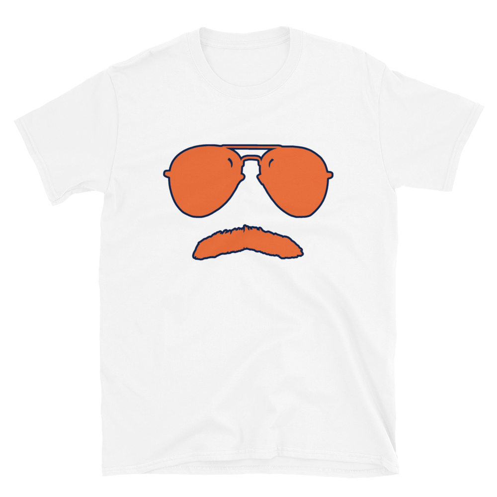 Swerski 34 Short-Sleeve Unisex T-Shirt - White with Orange/Navy