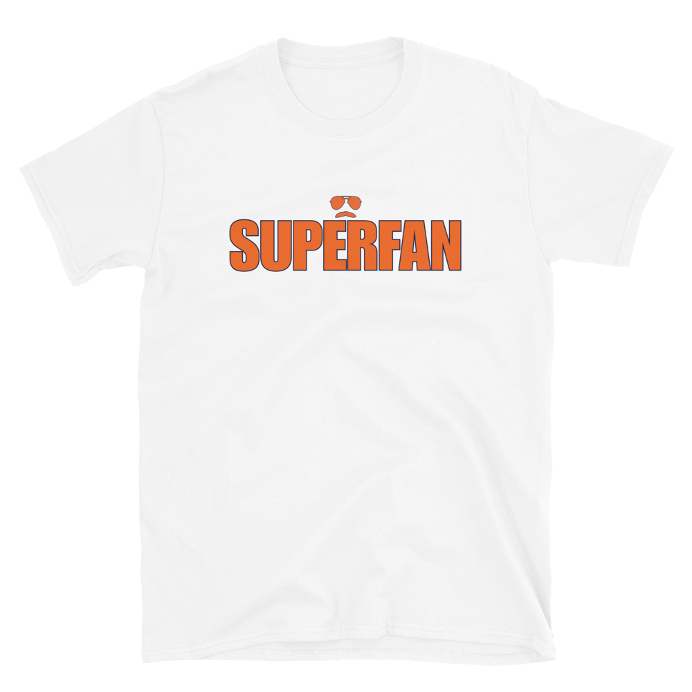 Swerski Superfan Short-Sleeve Unisex T-Shirt - White with Orange/Navy
