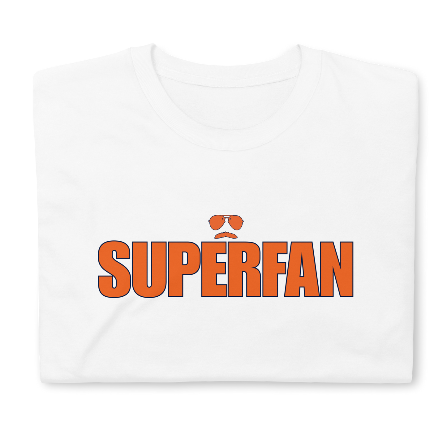 Swerski Superfan Short-Sleeve Unisex T-Shirt - White with Orange/Navy