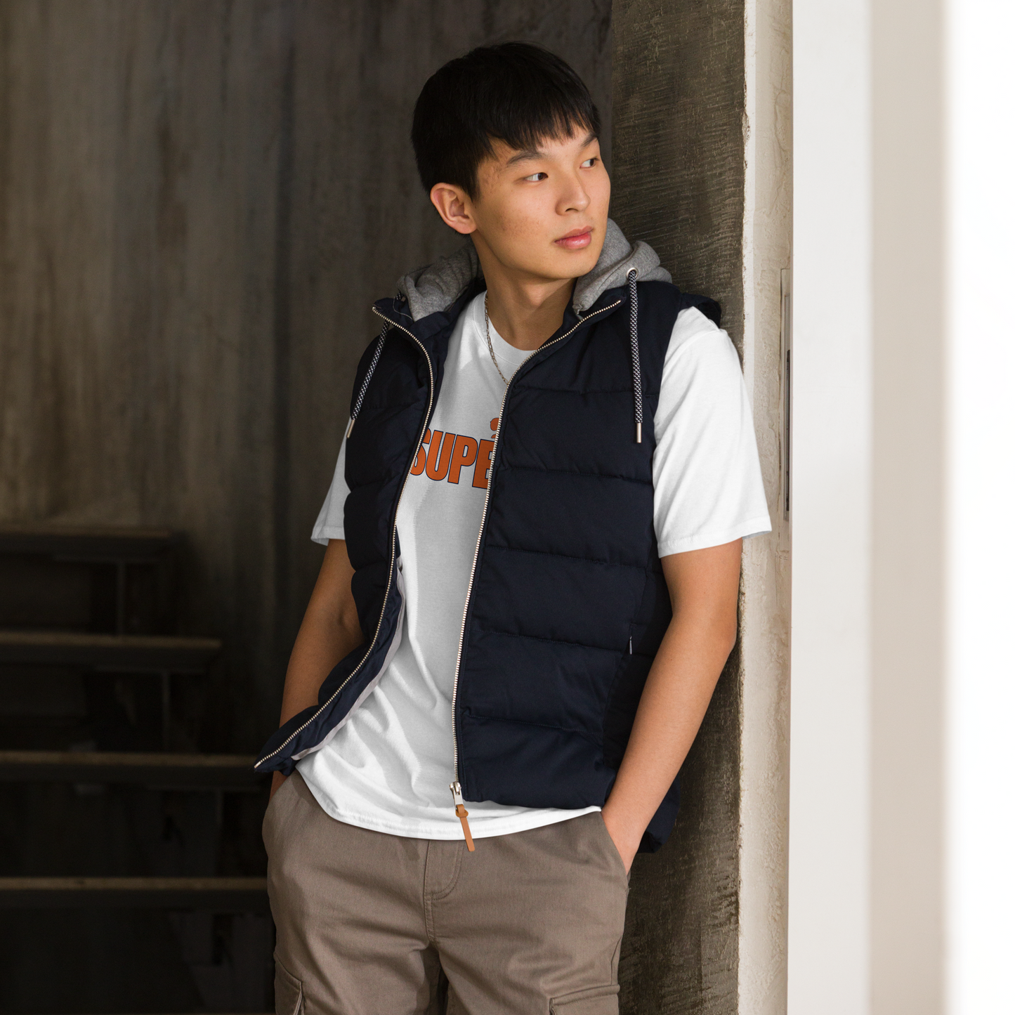 Swerski Superfan Short-Sleeve Unisex T-Shirt - White with Orange/Navy