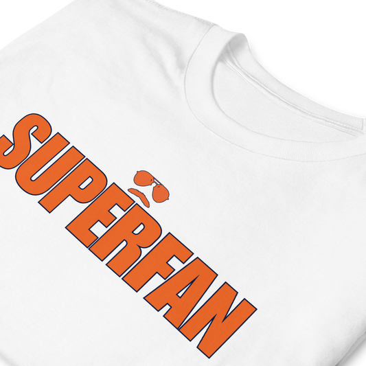 Swerski Superfan Short-Sleeve Unisex T-Shirt - White with Orange/Navy