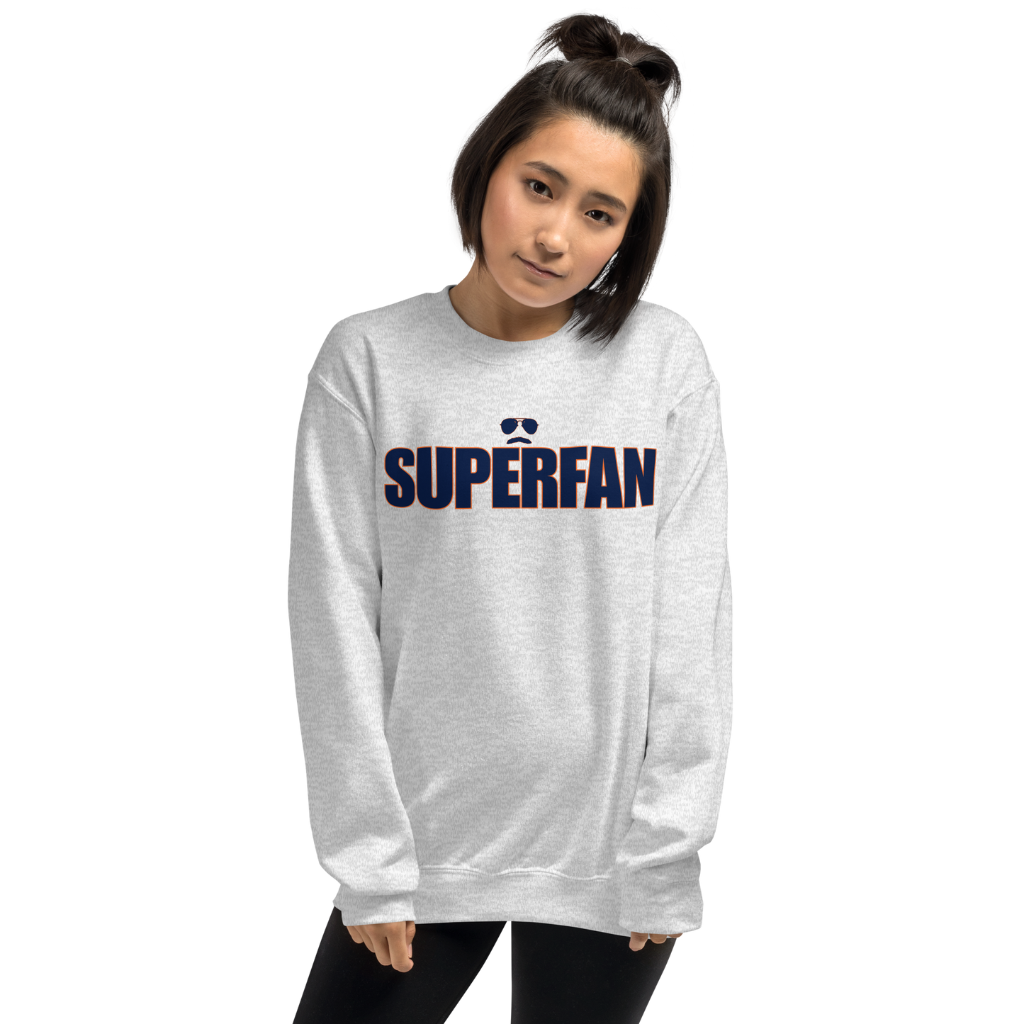 Swerski Superfan Unisex Sweatshirt - Grey with Navy/Orange