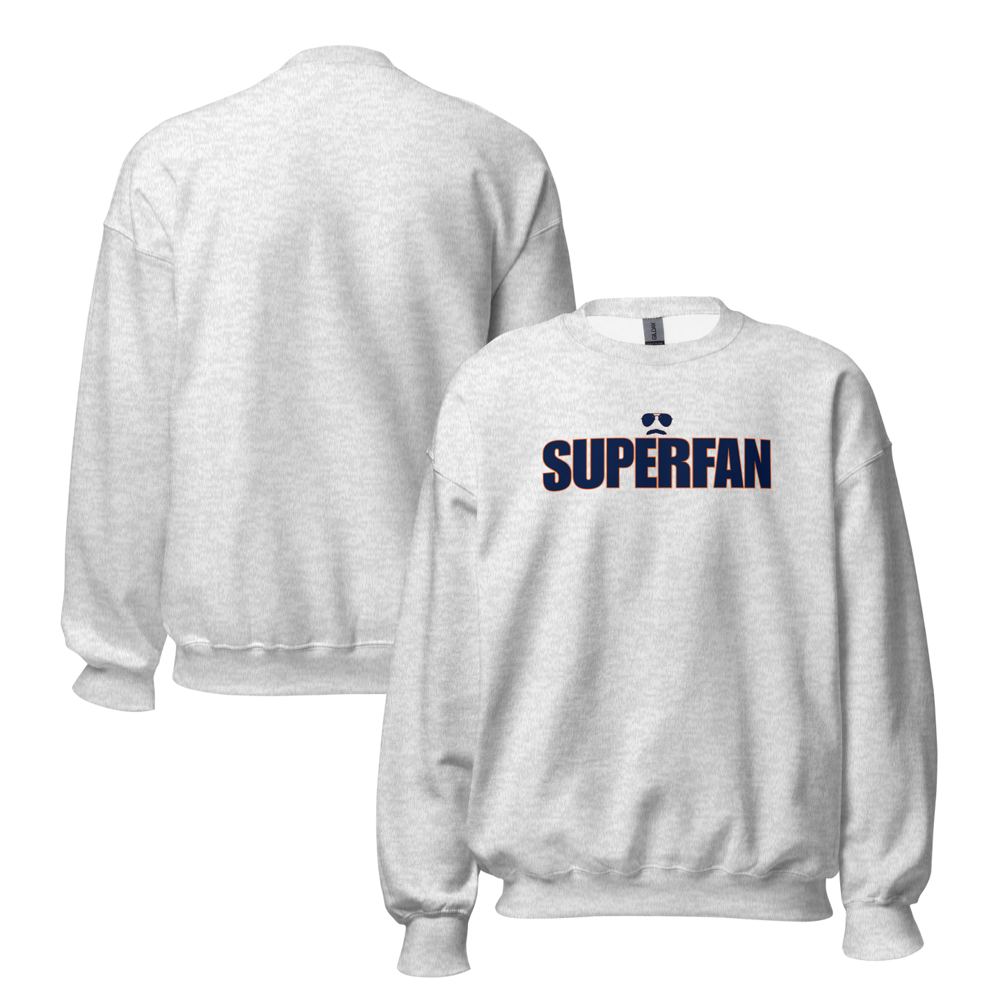 Swerski Superfan Unisex Sweatshirt - Grey with Navy/Orange