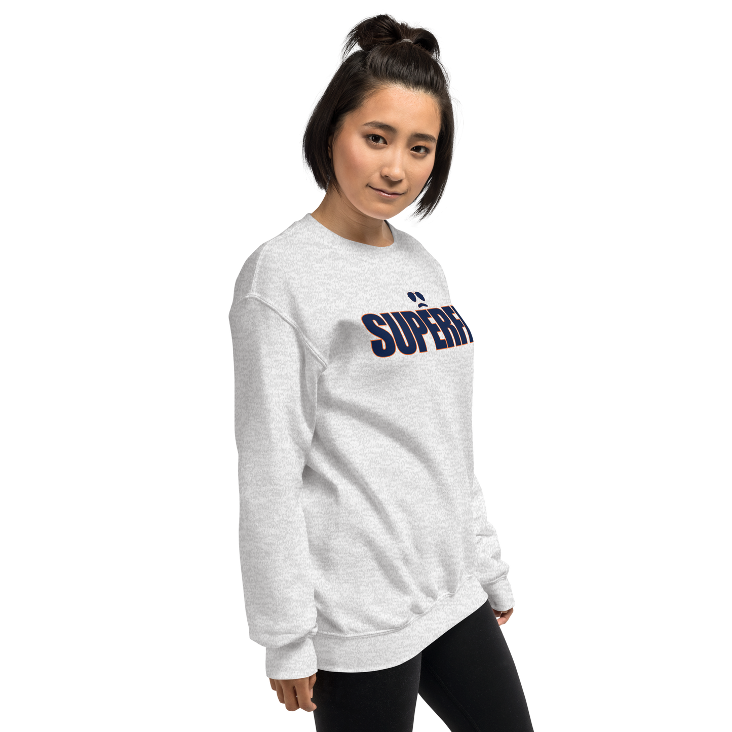Swerski Superfan Unisex Sweatshirt - Grey with Navy/Orange