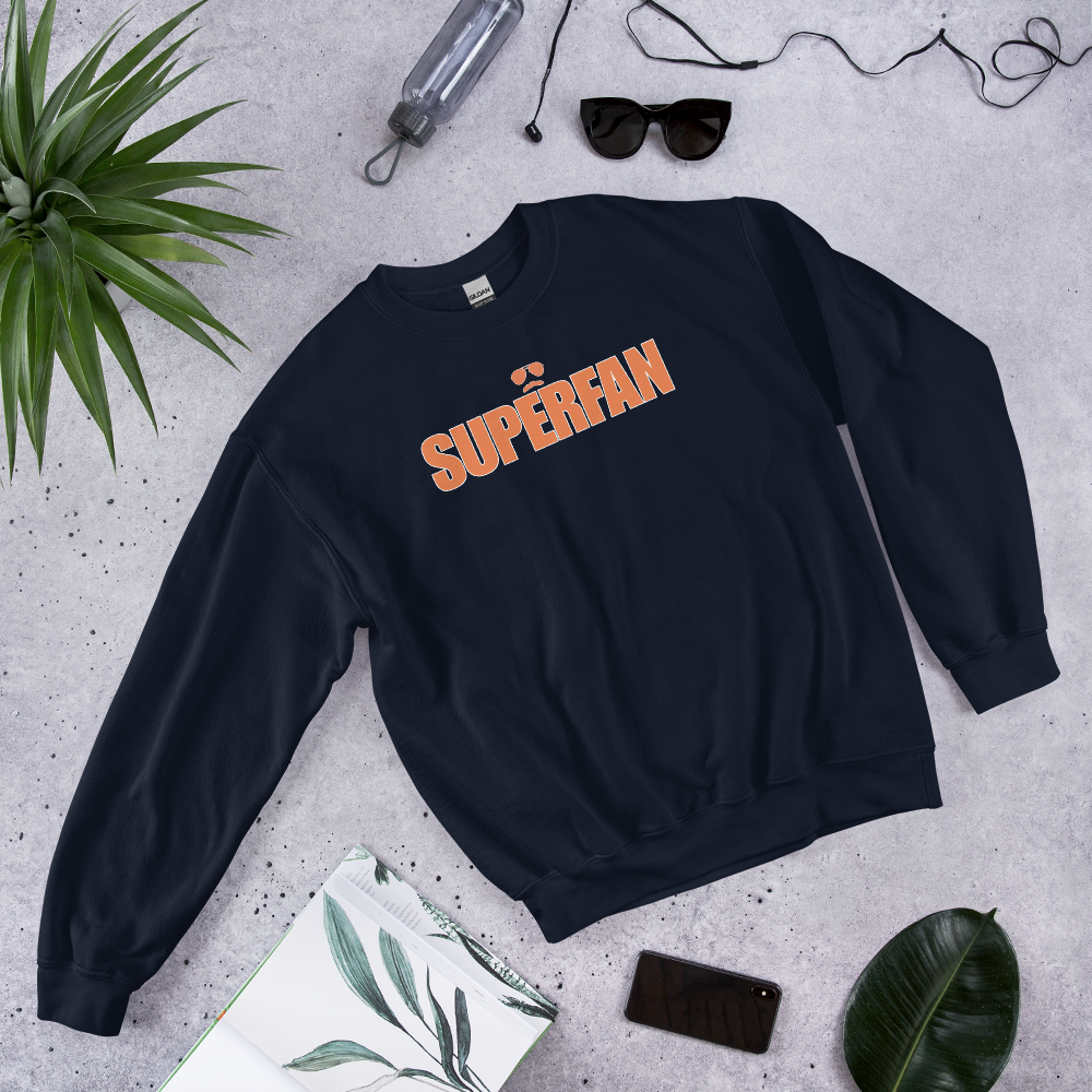 Swerski Superfan Unisex Sweatshirt - Navy with Orange/White