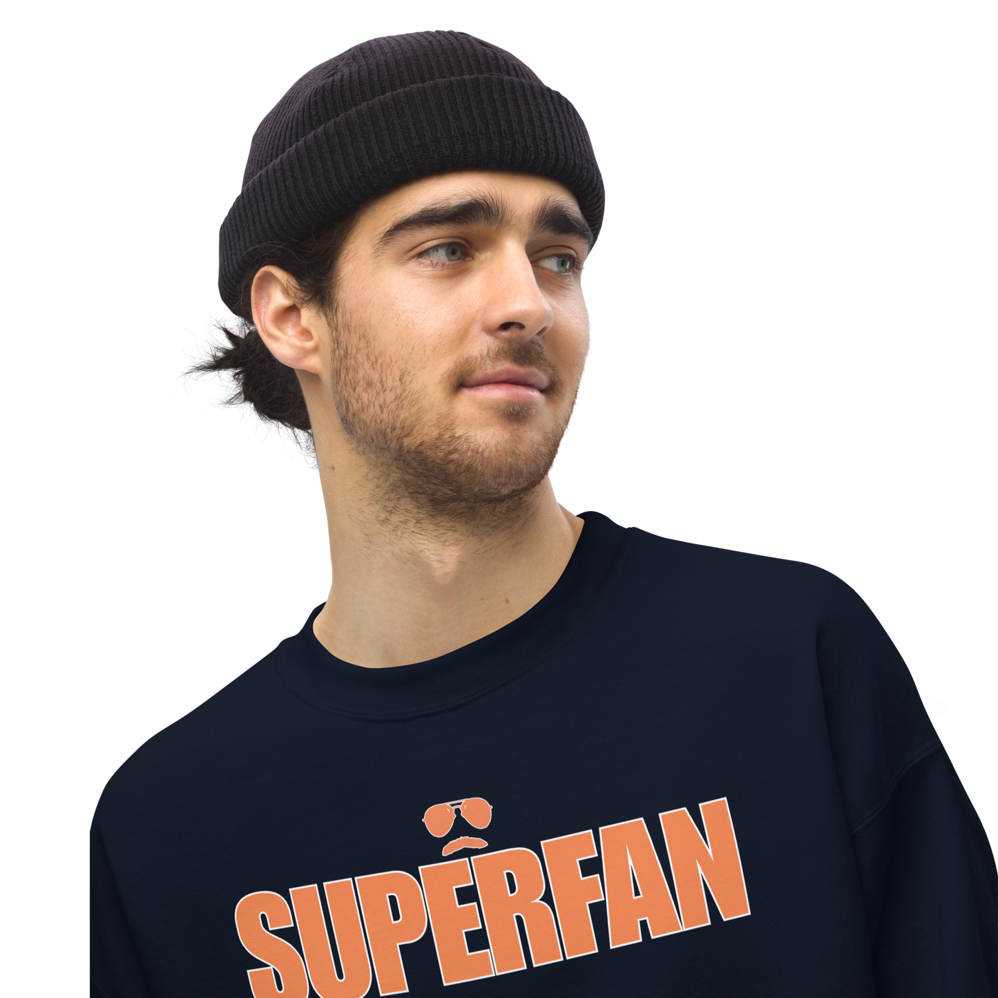 Swerski Superfan Unisex Sweatshirt - Navy with Orange/White