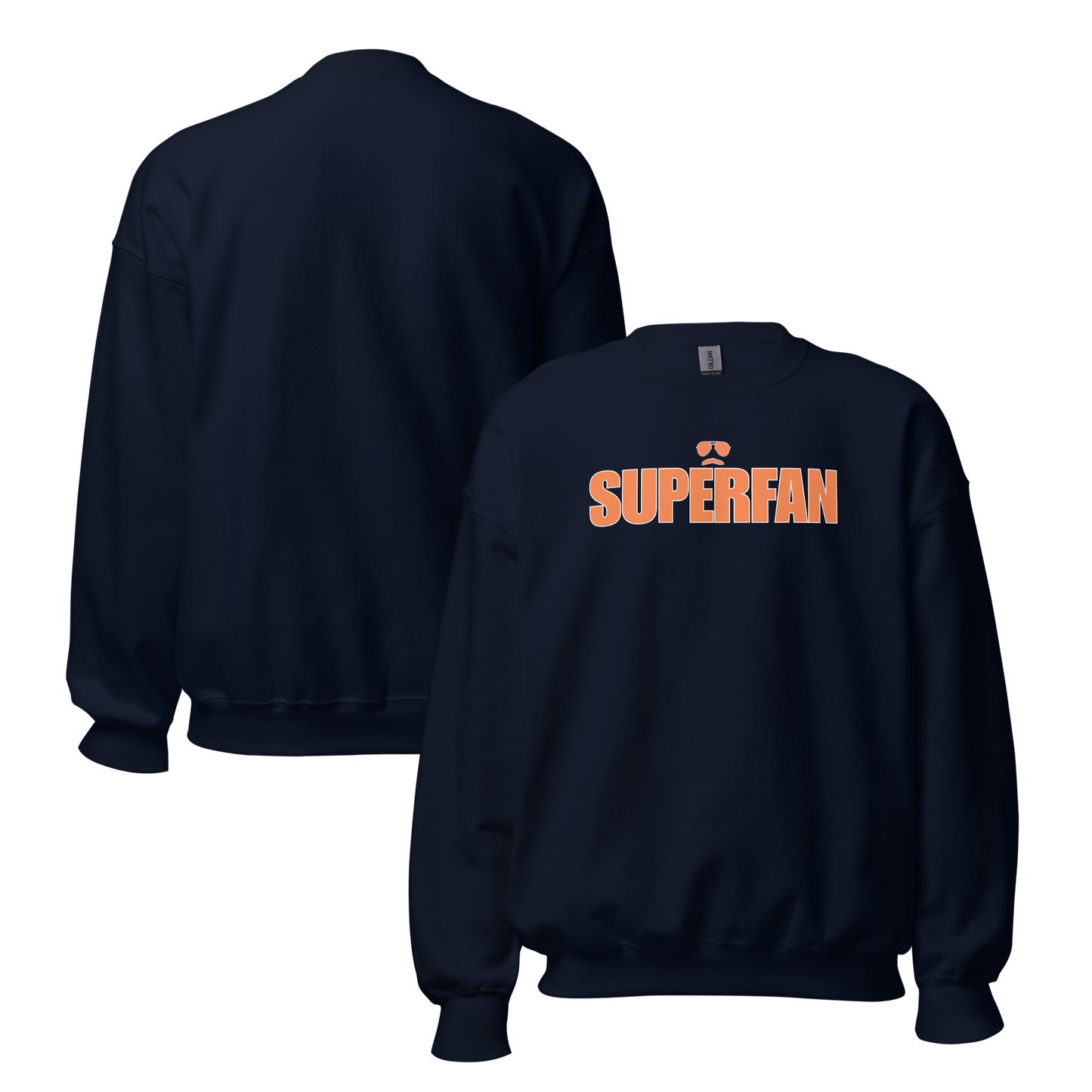 Swerski Superfan Unisex Sweatshirt - Navy with Orange/White