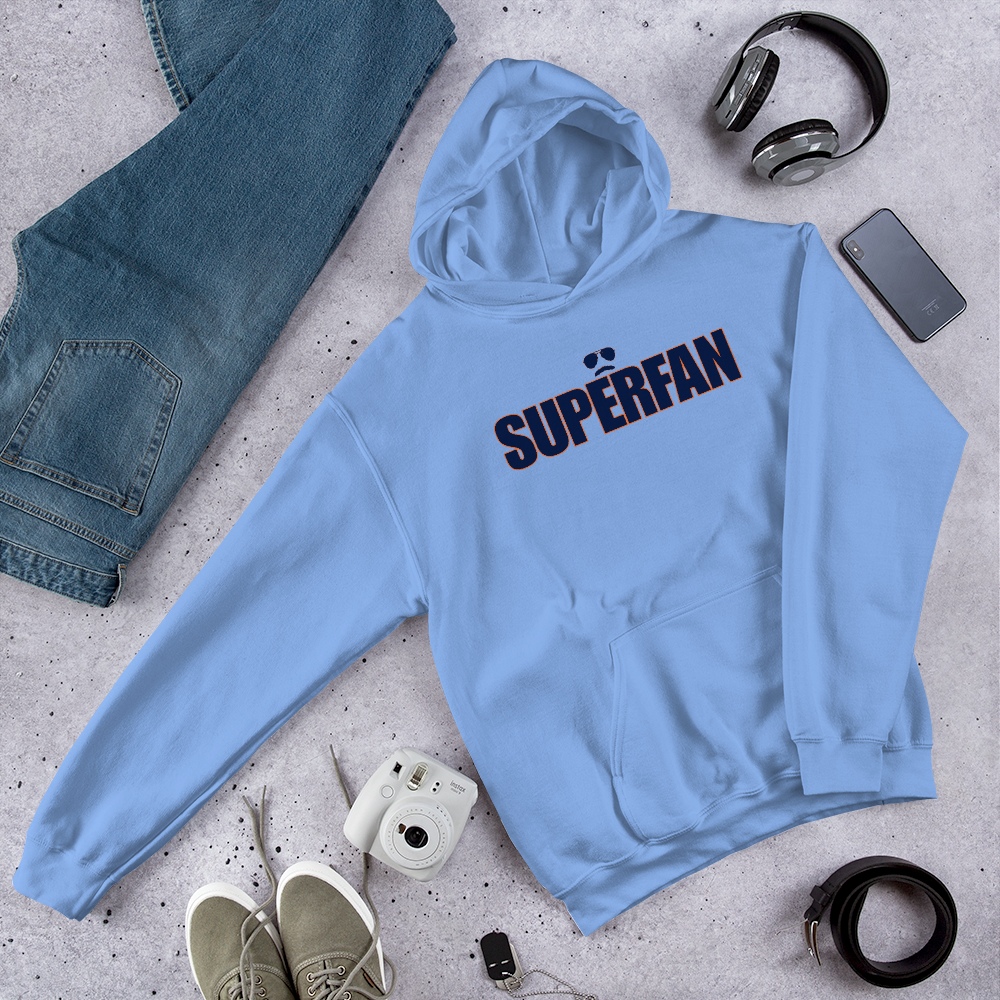 Swerski Superfan Unisex Hoodie - Blue with Navy/Orange