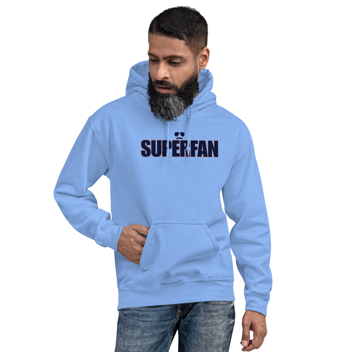Swerski Superfan Unisex Hoodie - Blue with Navy/Orange