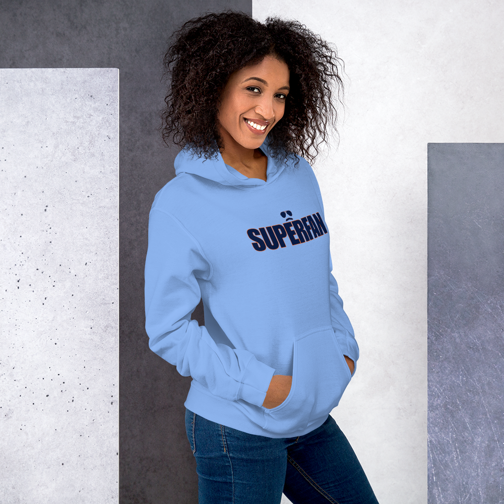 Swerski Superfan Unisex Hoodie - Blue with Navy/Orange