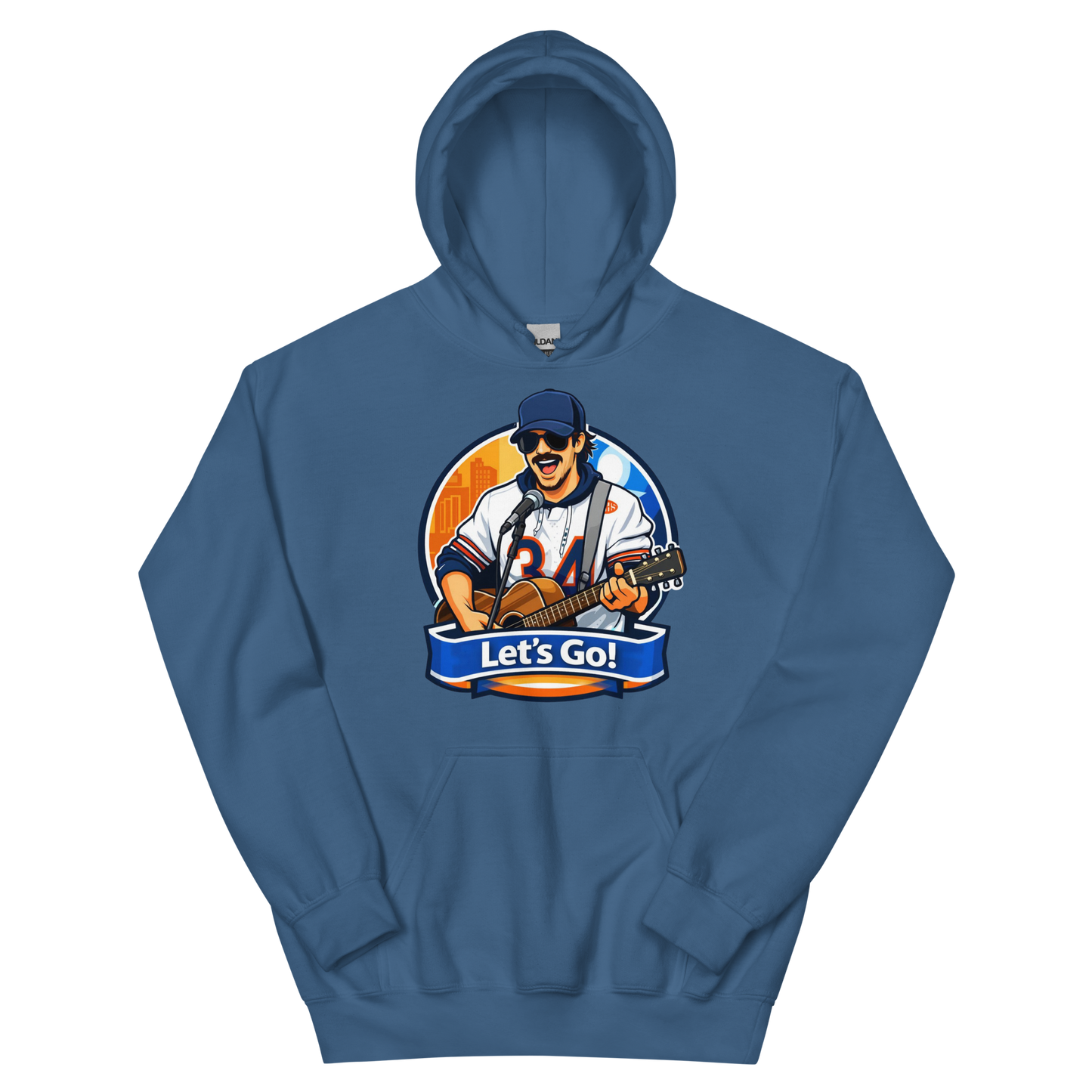 Swerski Sings Da 2025 Chicago Bears Season Unisex Hoodie - Indigo Blue