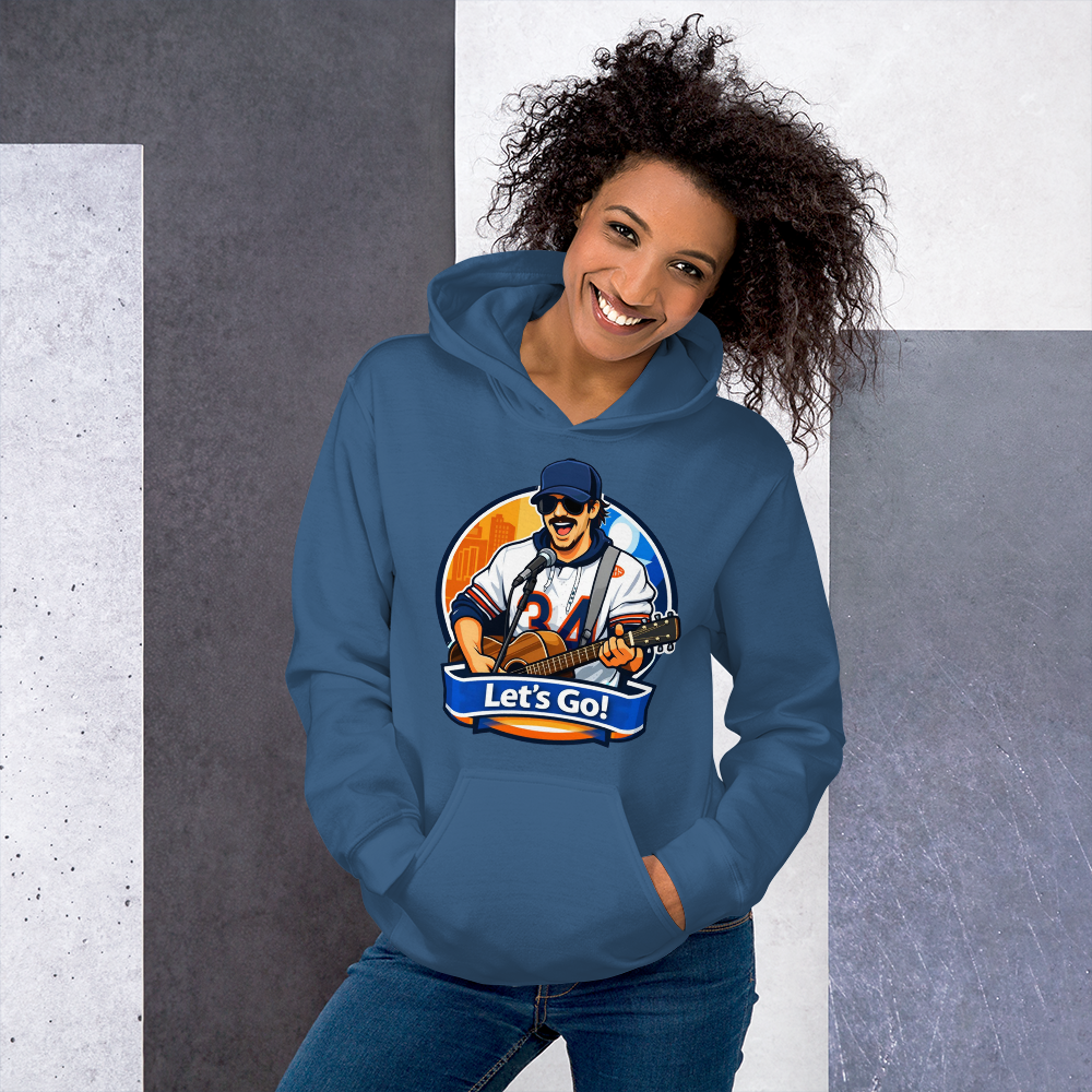 Swerski Sings Da 2025 Chicago Bears Season Unisex Hoodie - Indigo Blue