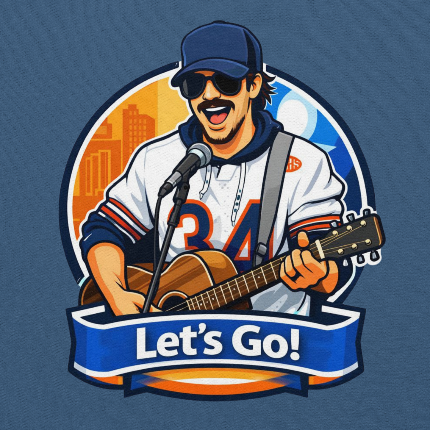 Swerski Sings Da 2025 Chicago Bears Season Unisex Hoodie - Indigo Blue