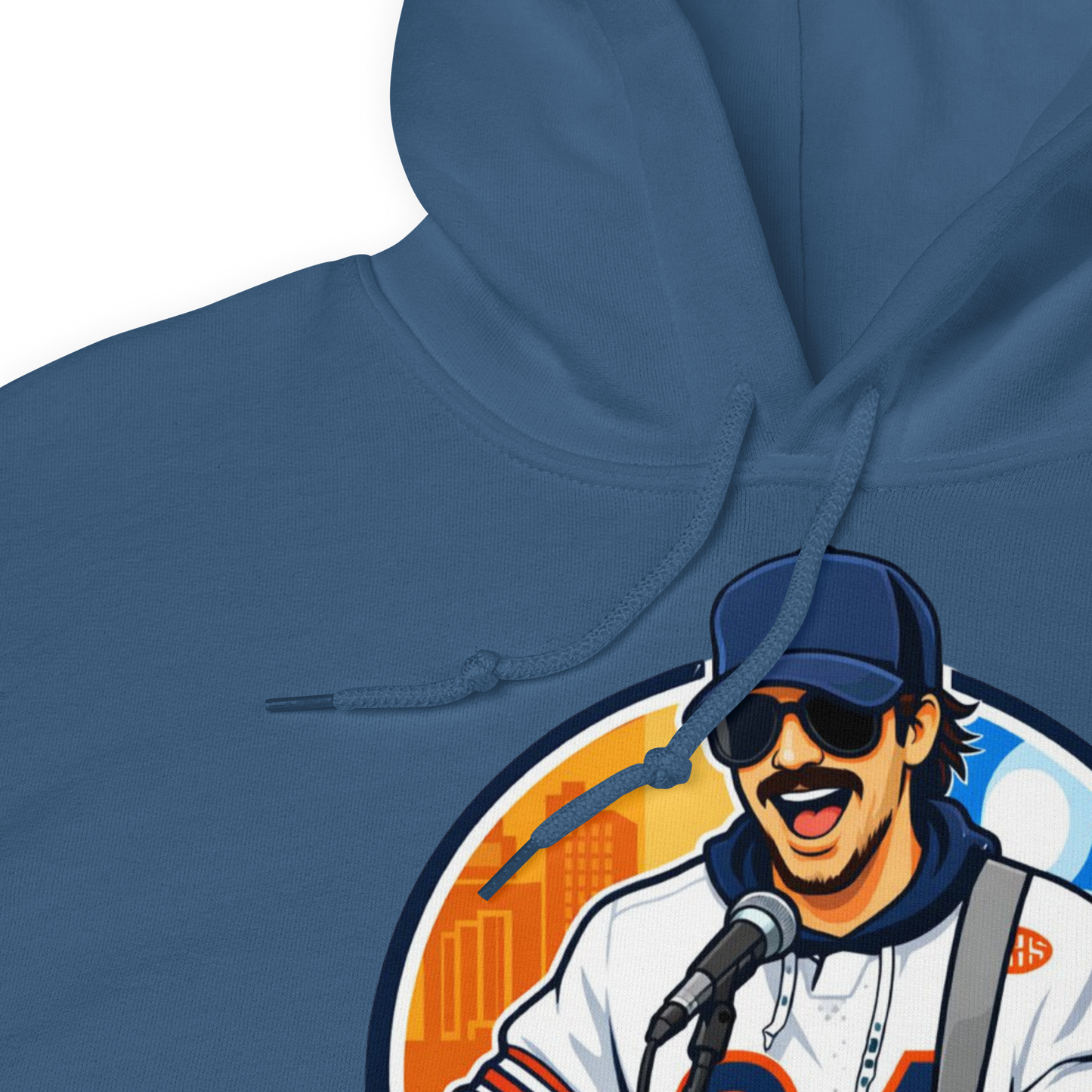 Swerski Sings Da 2025 Chicago Bears Season Unisex Hoodie - Indigo Blue