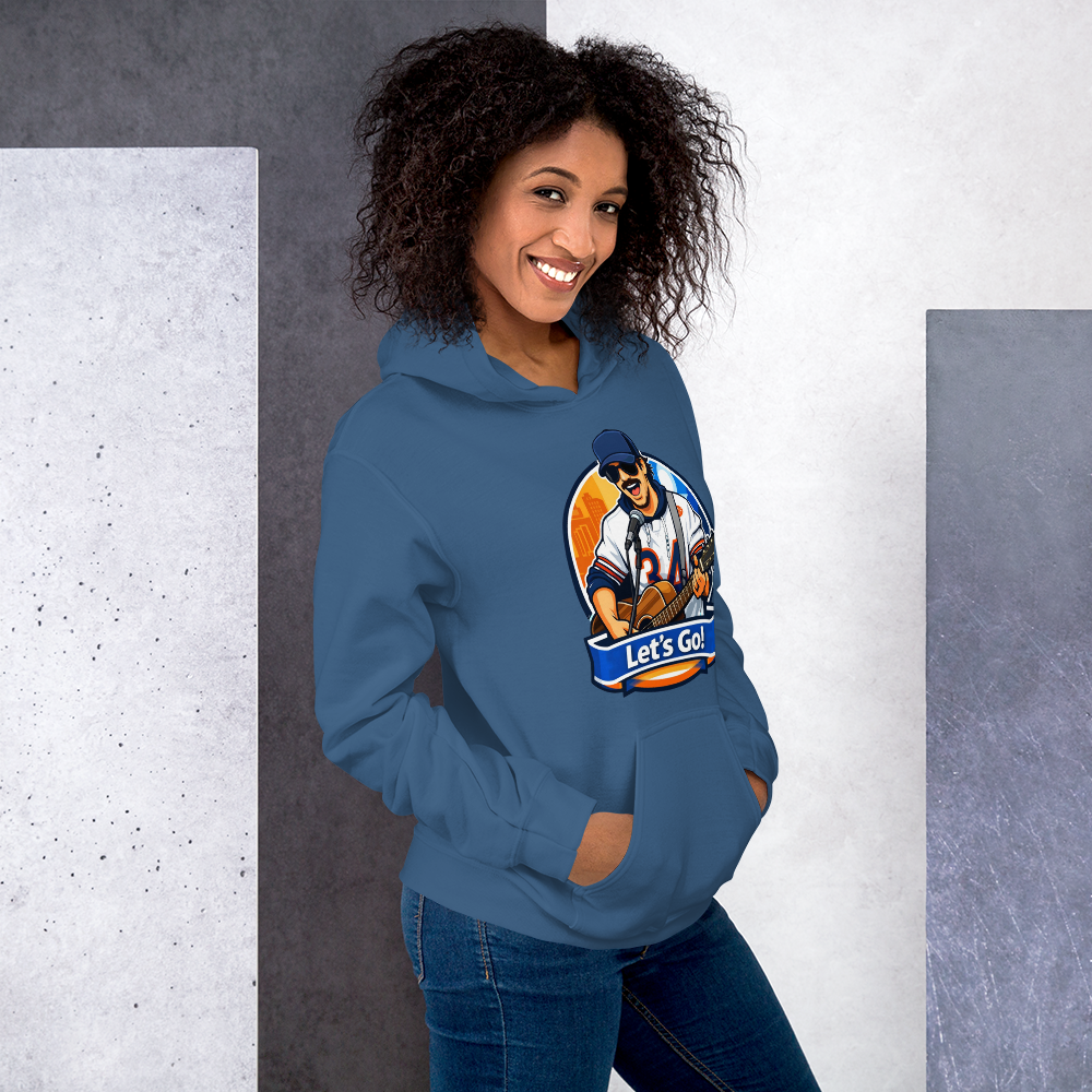 Swerski Sings Da 2025 Chicago Bears Season Unisex Hoodie - Indigo Blue