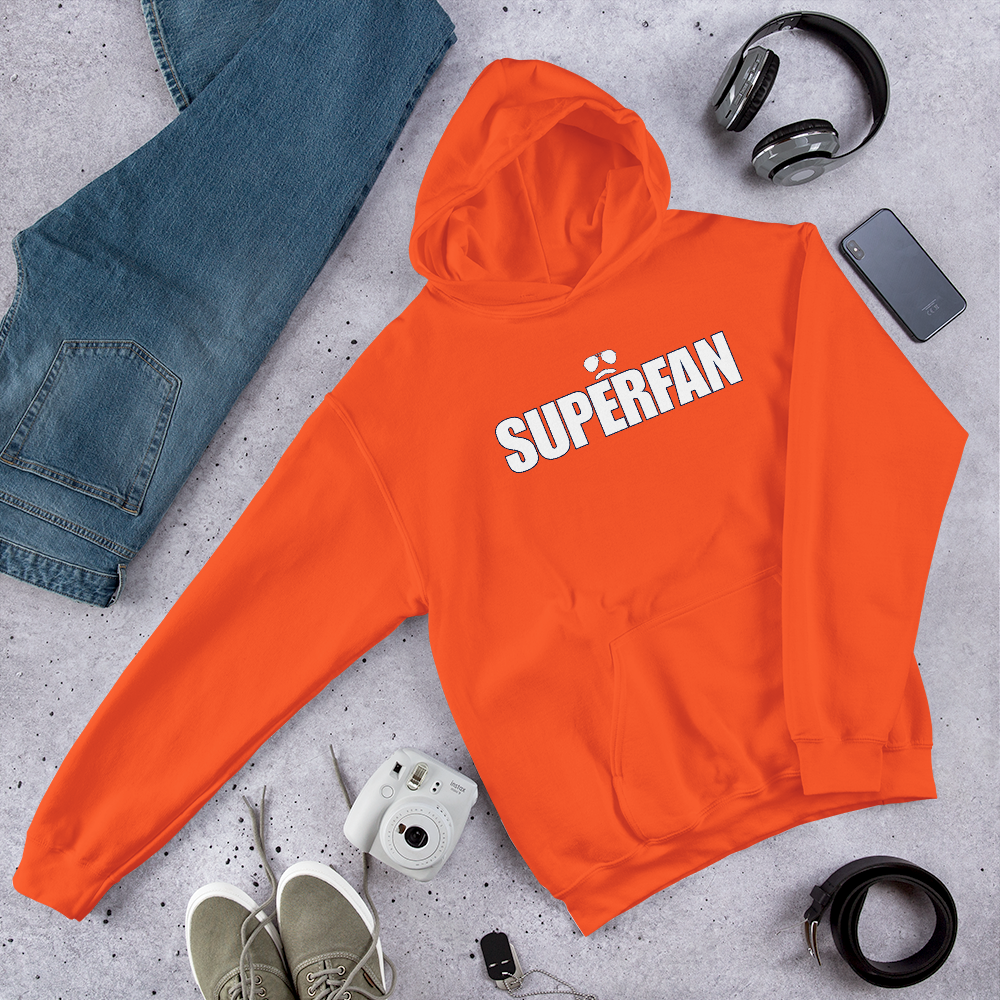 Swerski Superfan Unisex Hoodie - Orange with White/Navy