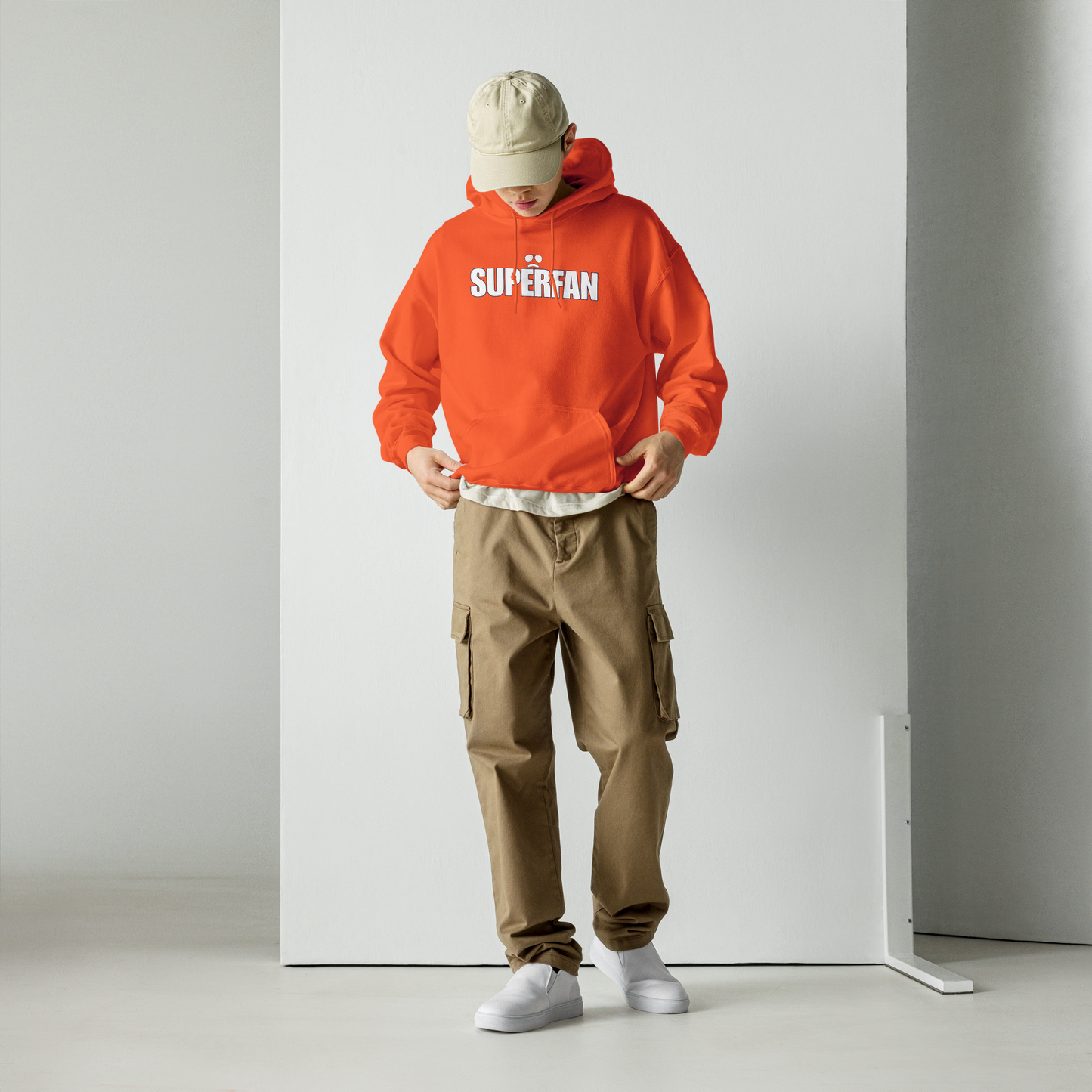 Swerski Superfan Unisex Hoodie - Orange with White/Navy