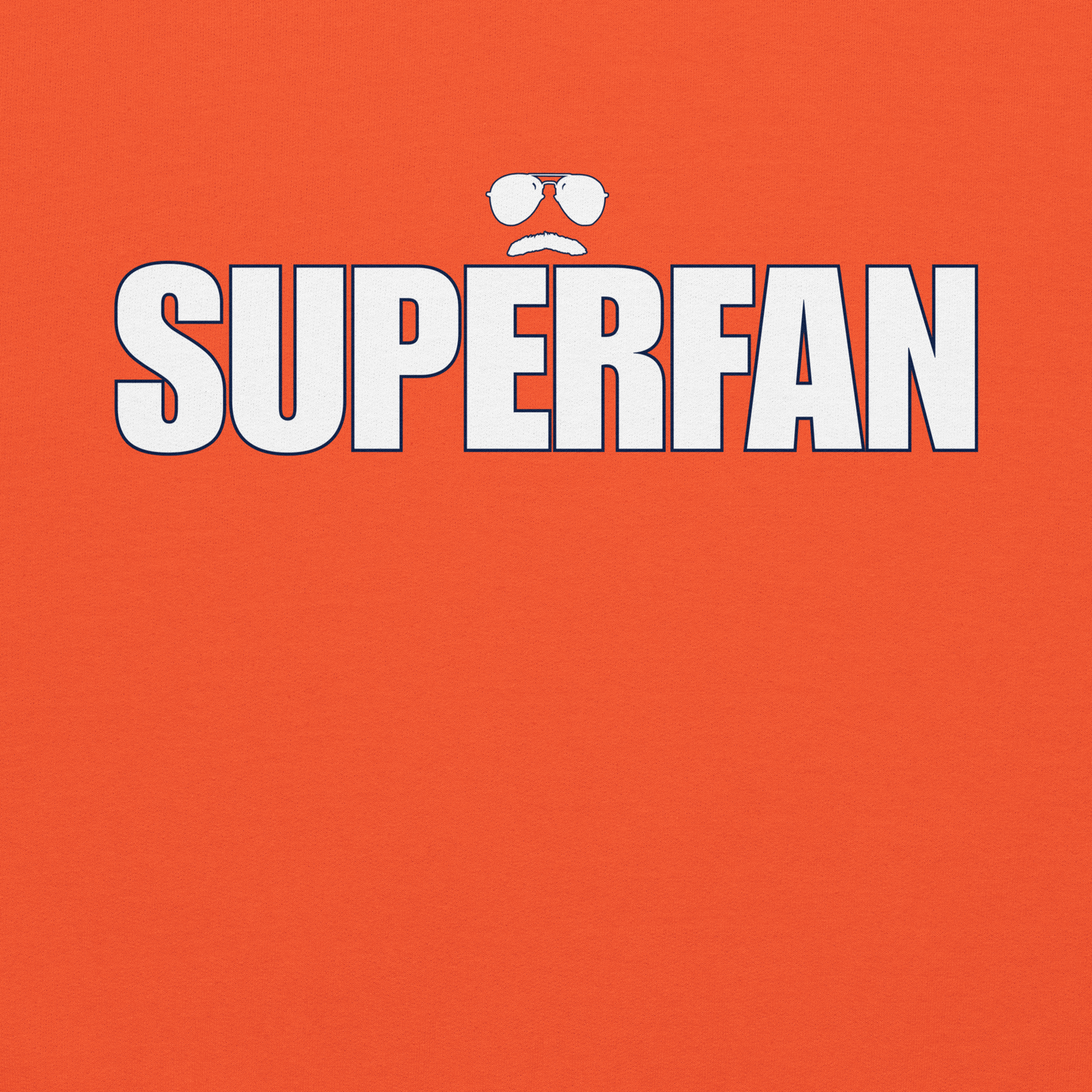 Swerski Superfan Unisex Hoodie - Orange with White/Navy