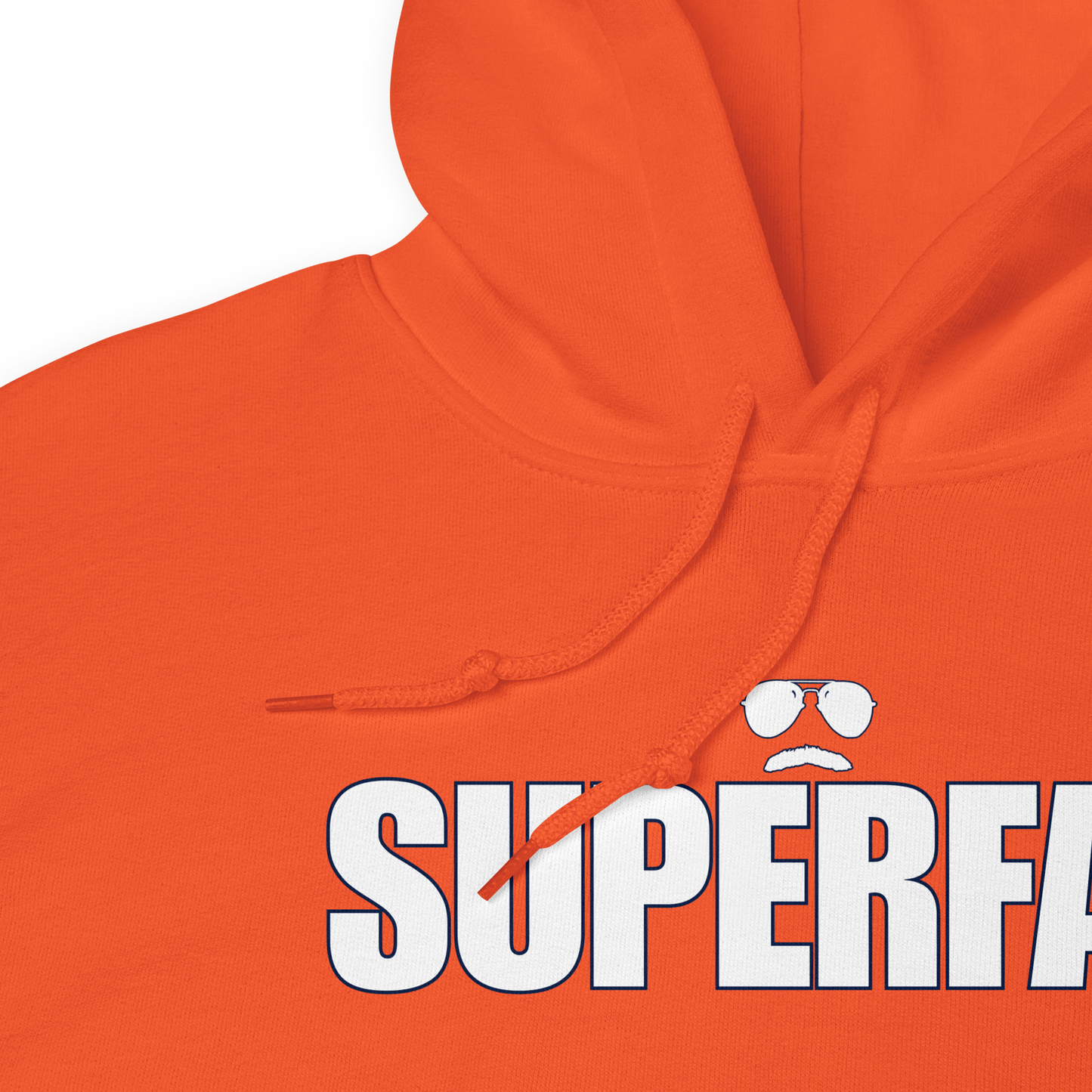 Swerski Superfan Unisex Hoodie - Orange with White/Navy
