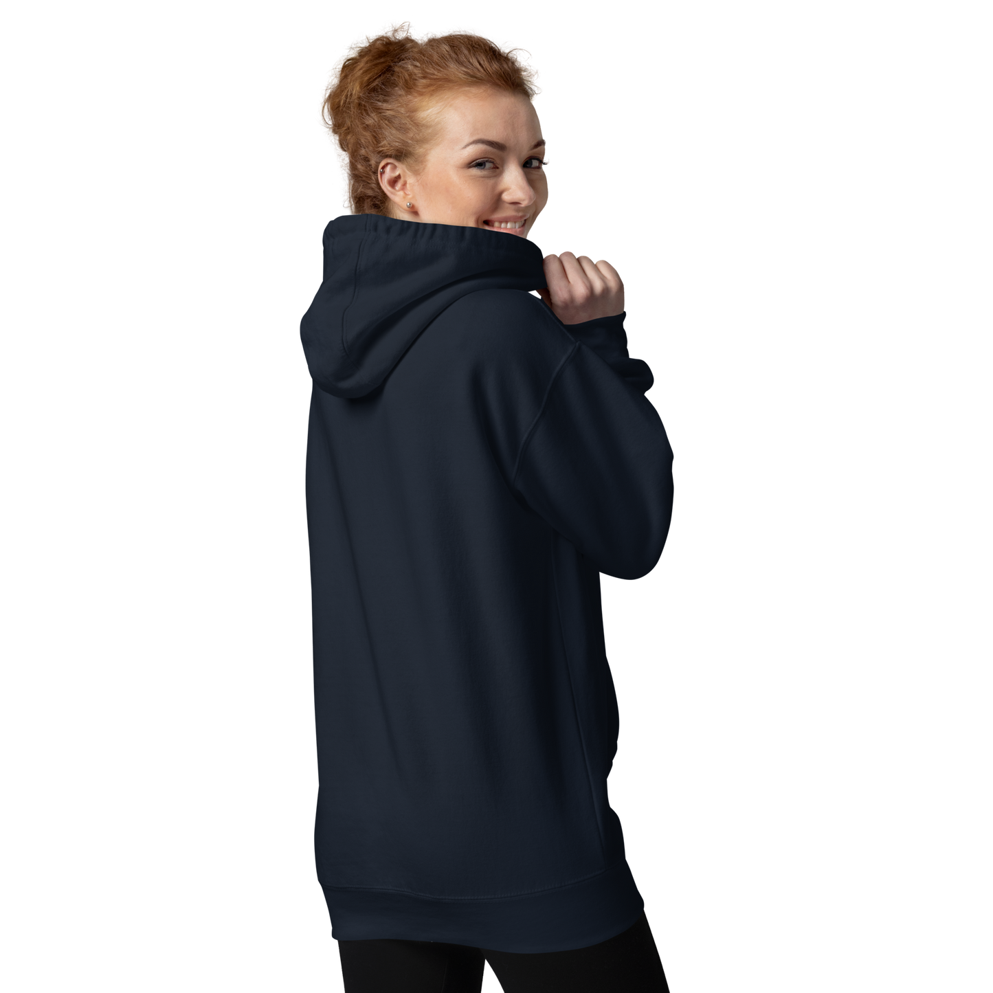 Swerski Superfan Unisex Hoodie - Navy with Orange/White design